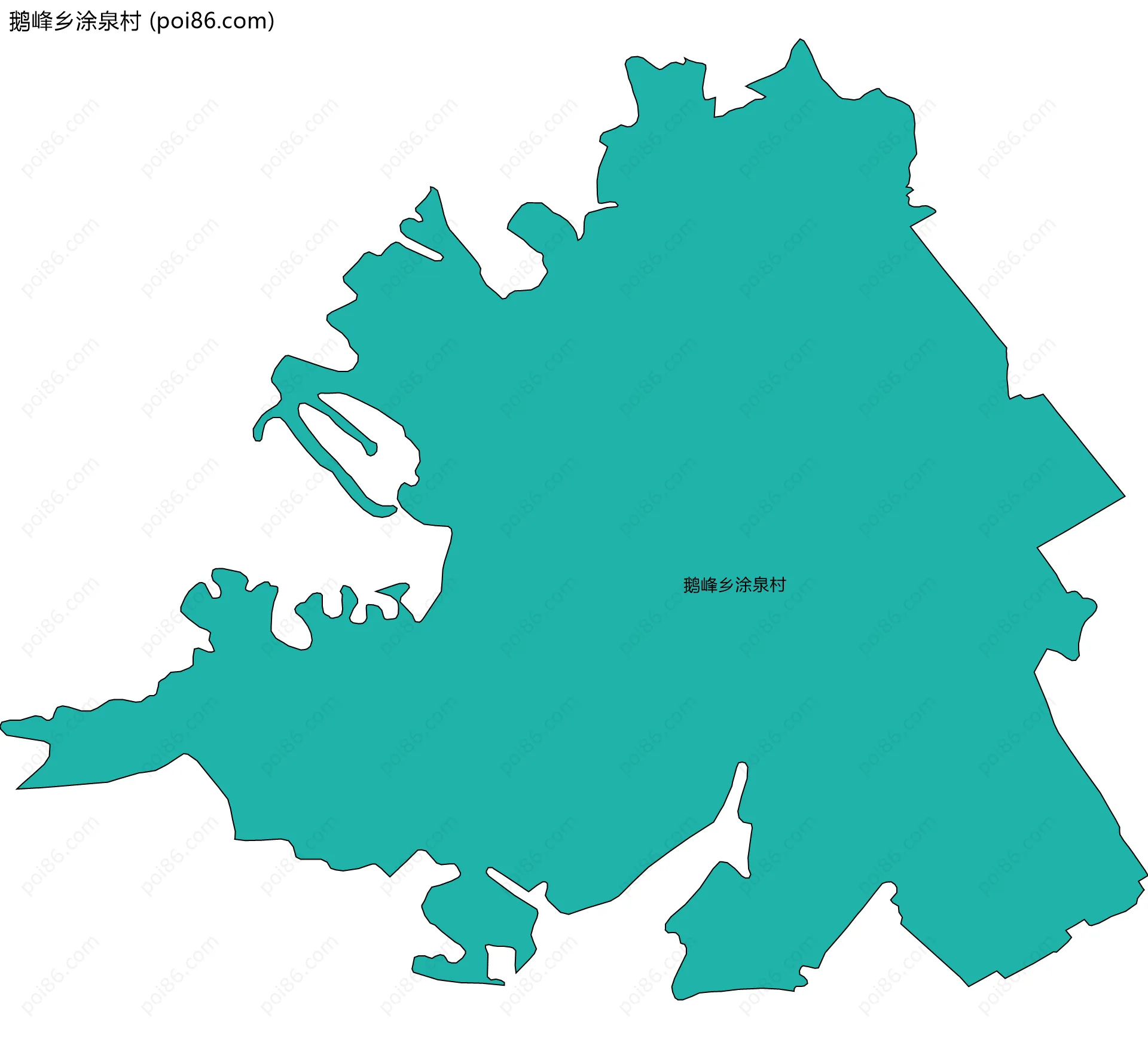 鹅峰乡涂泉村边界地图