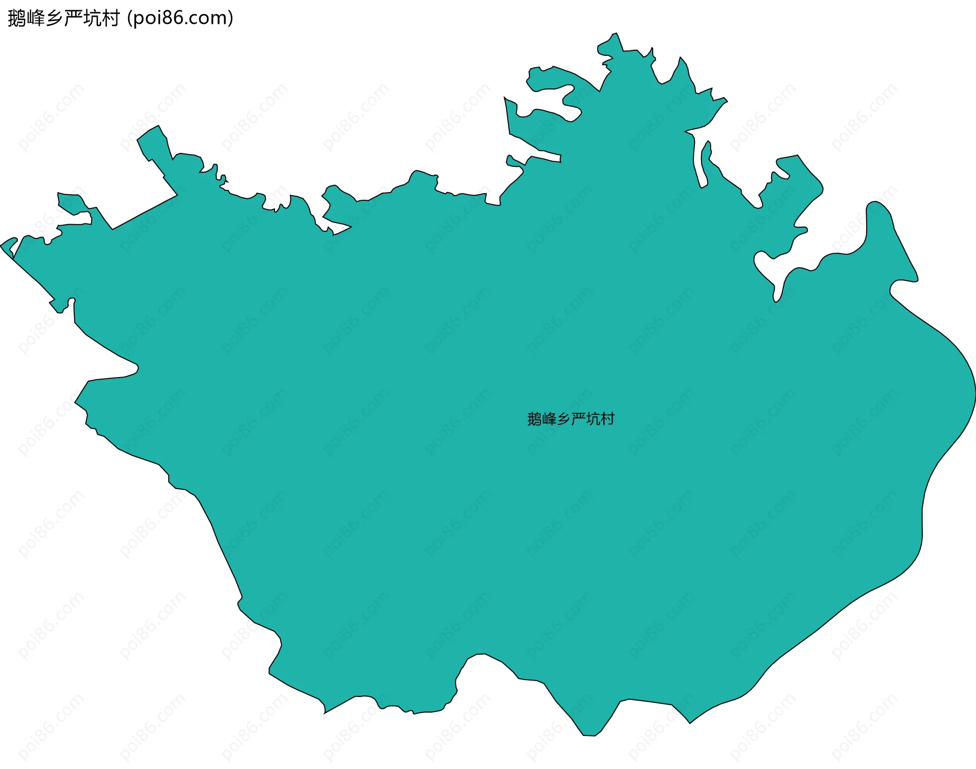 鹅峰乡严坑村边界地图