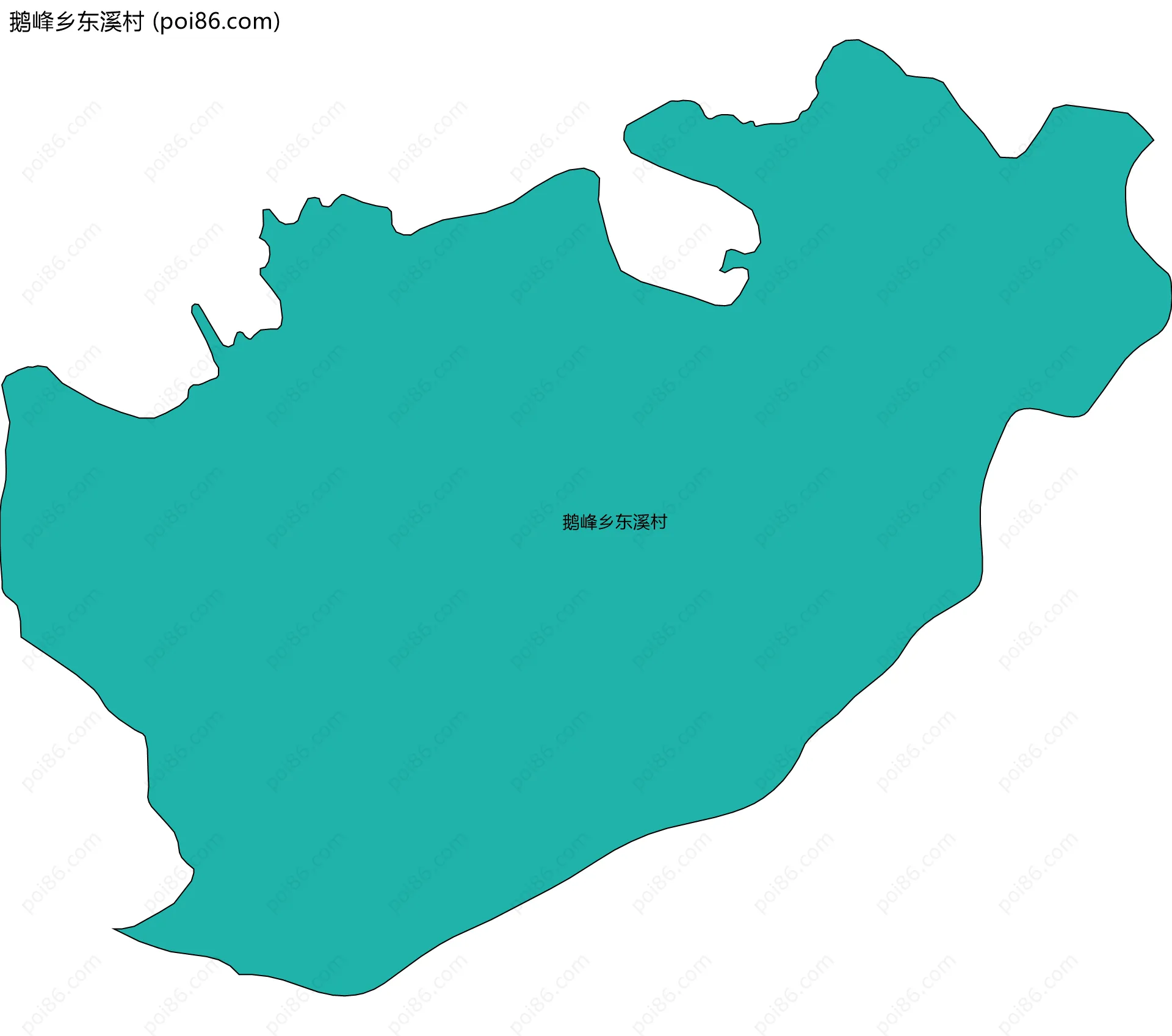 鹅峰乡东溪村边界地图