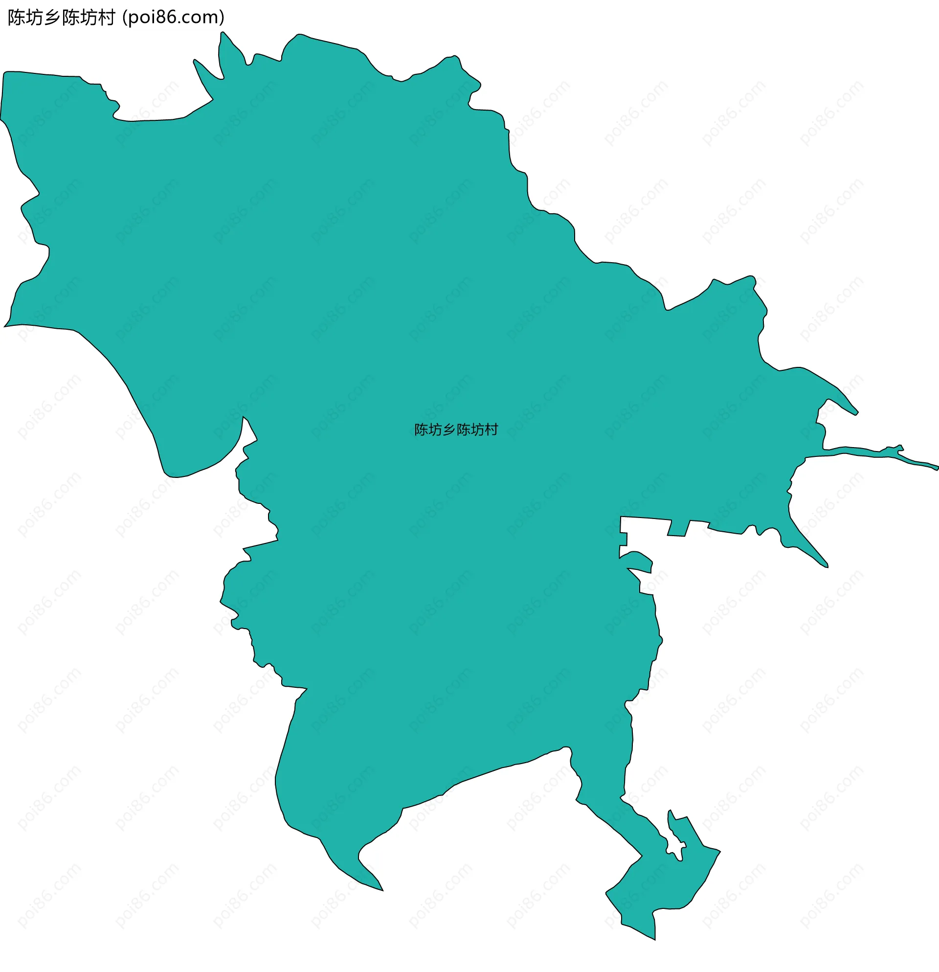 陈坊乡陈坊村边界地图