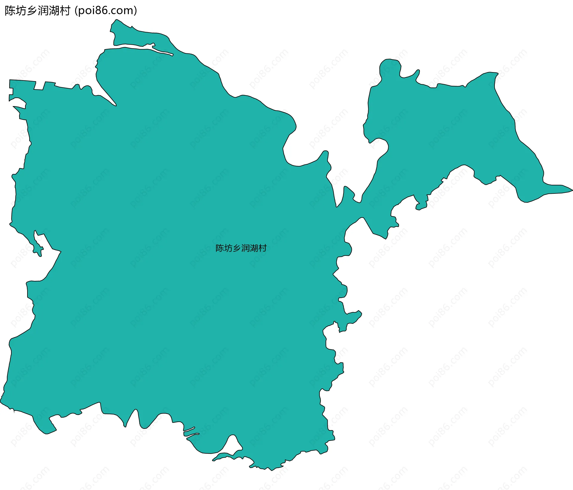 陈坊乡润湖村边界地图