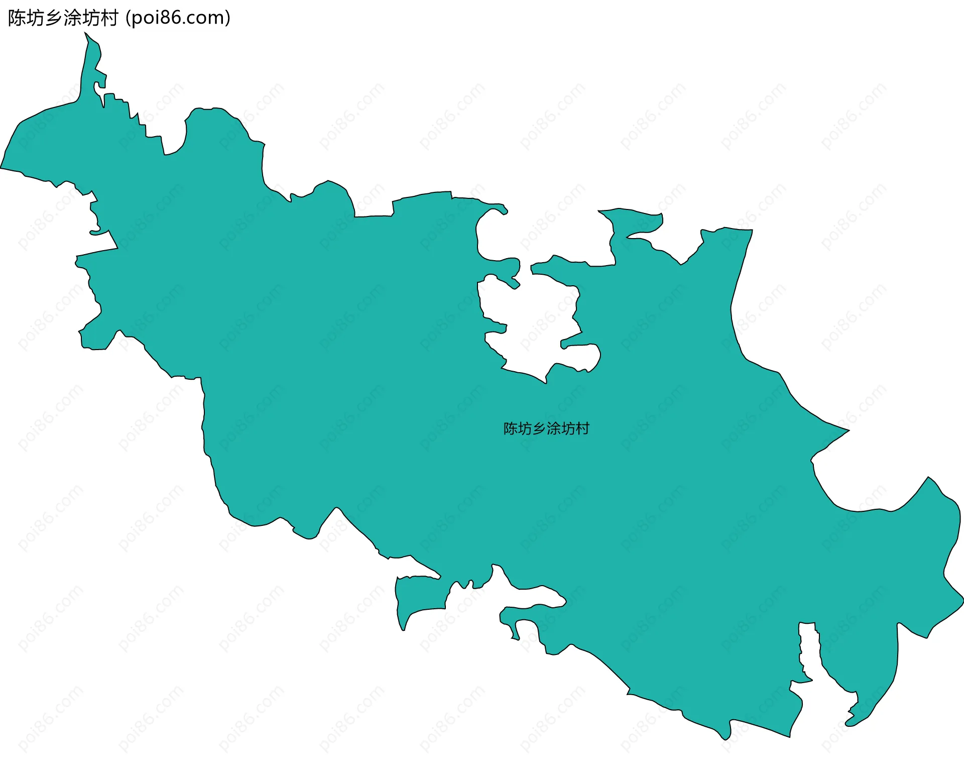 陈坊乡涂坊村边界地图