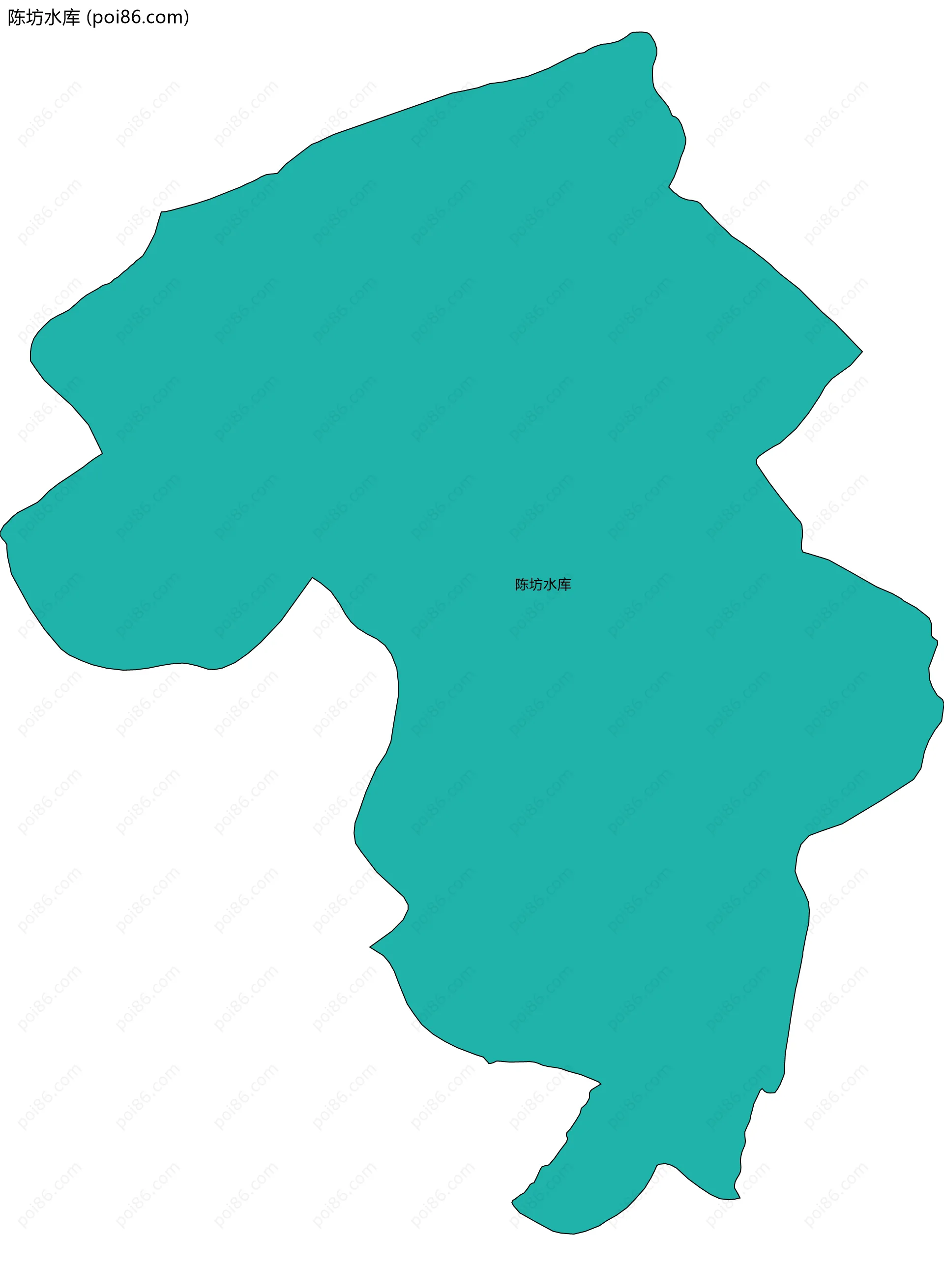 陈坊水库边界地图