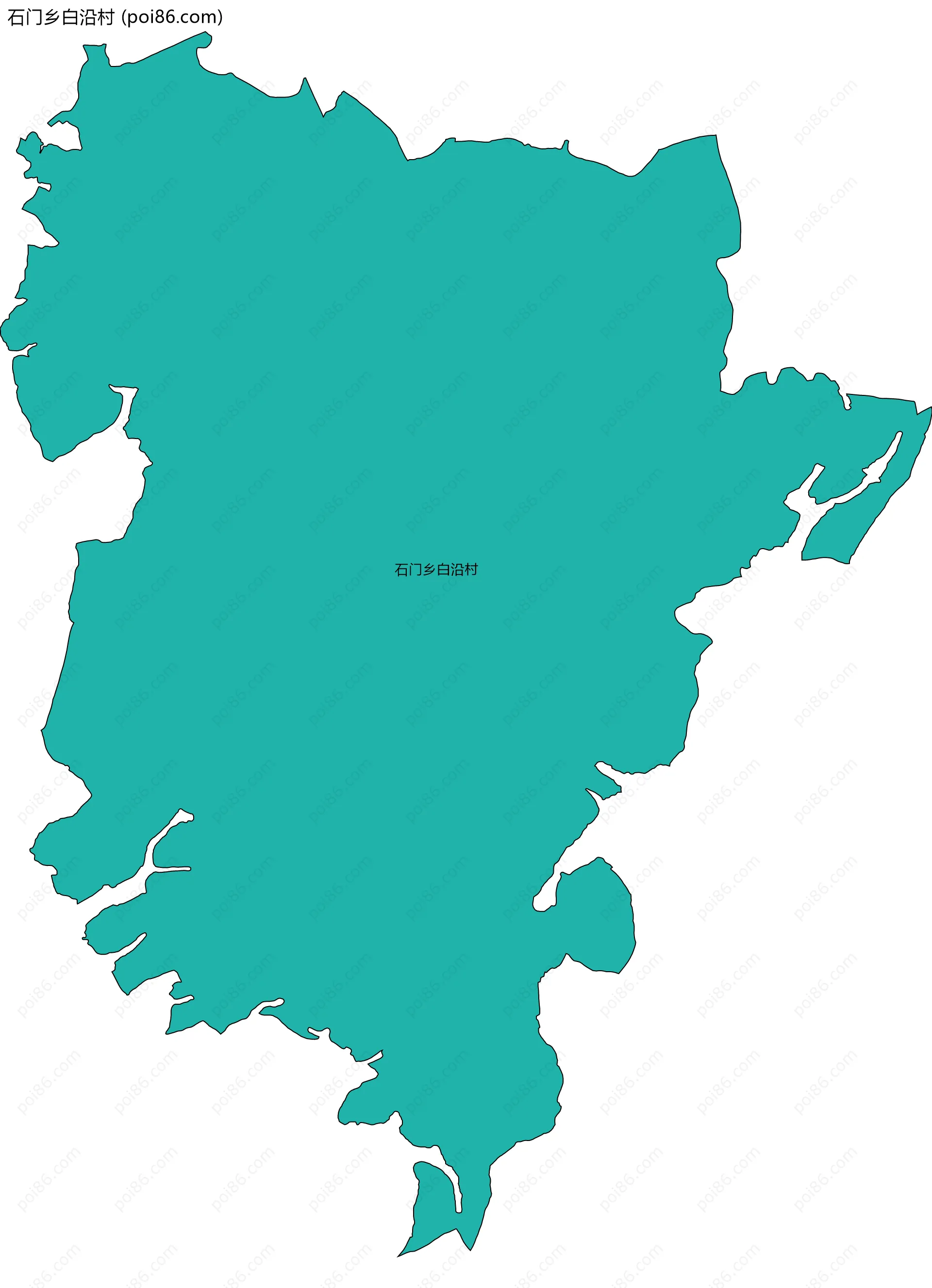石门乡白沿村边界地图