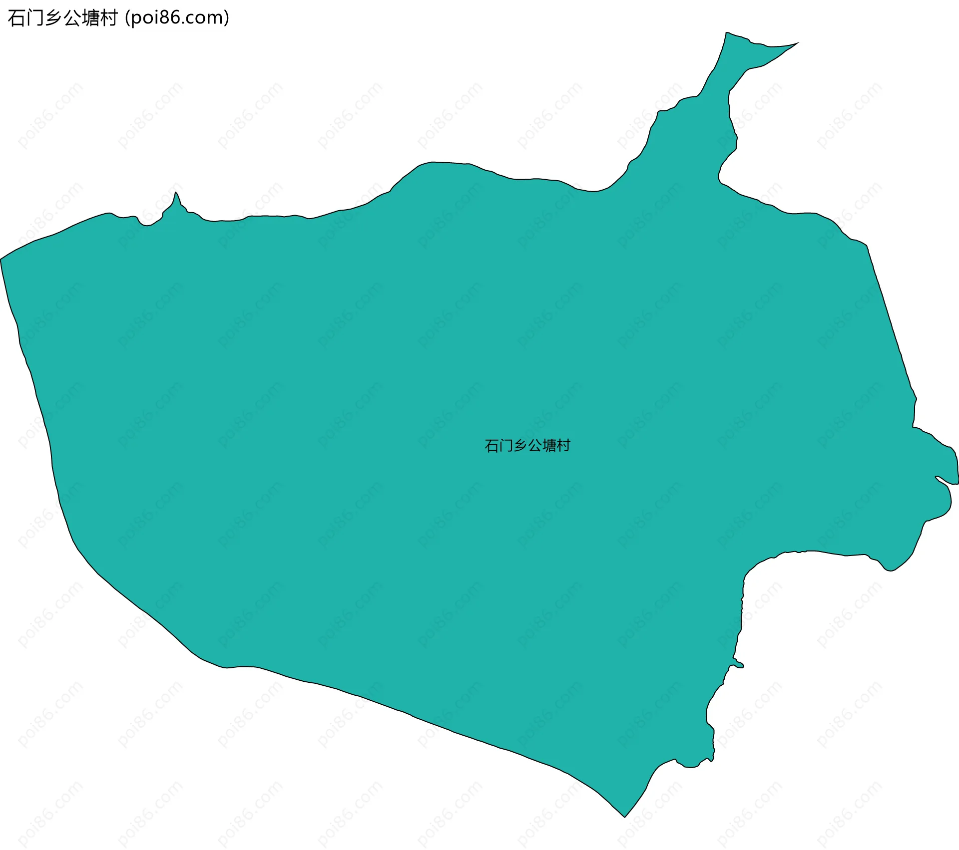 石门乡公塘村边界地图