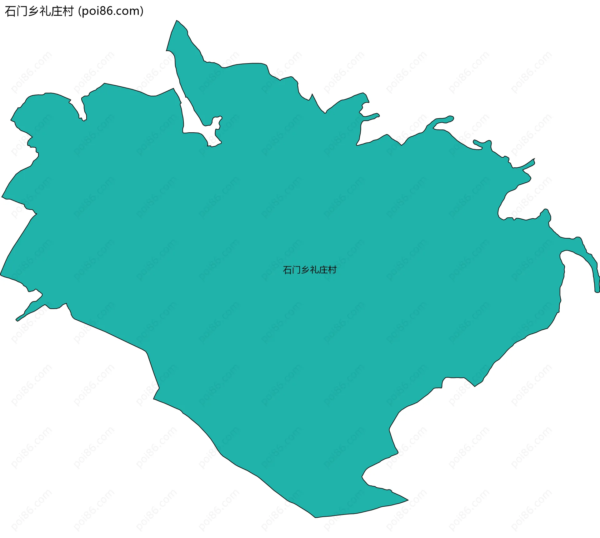 石门乡礼庄村边界地图