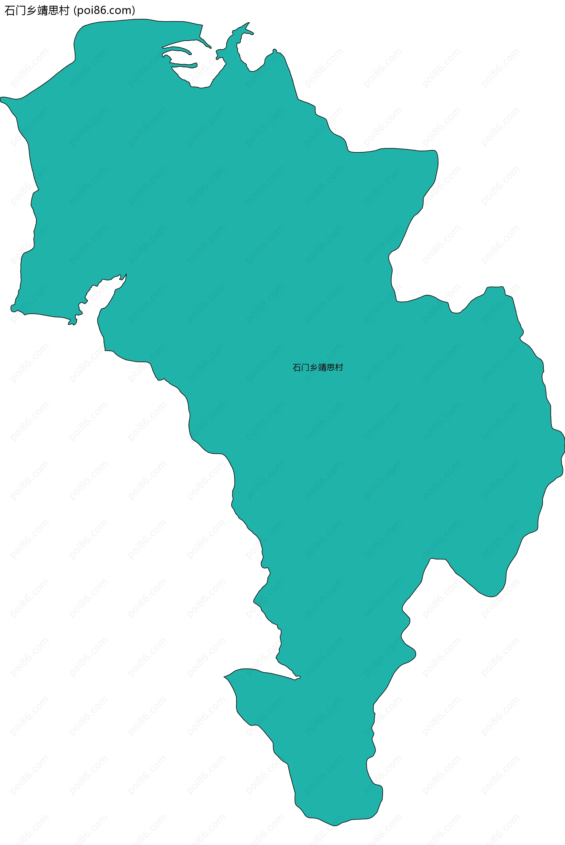 石门乡靖思村边界地图