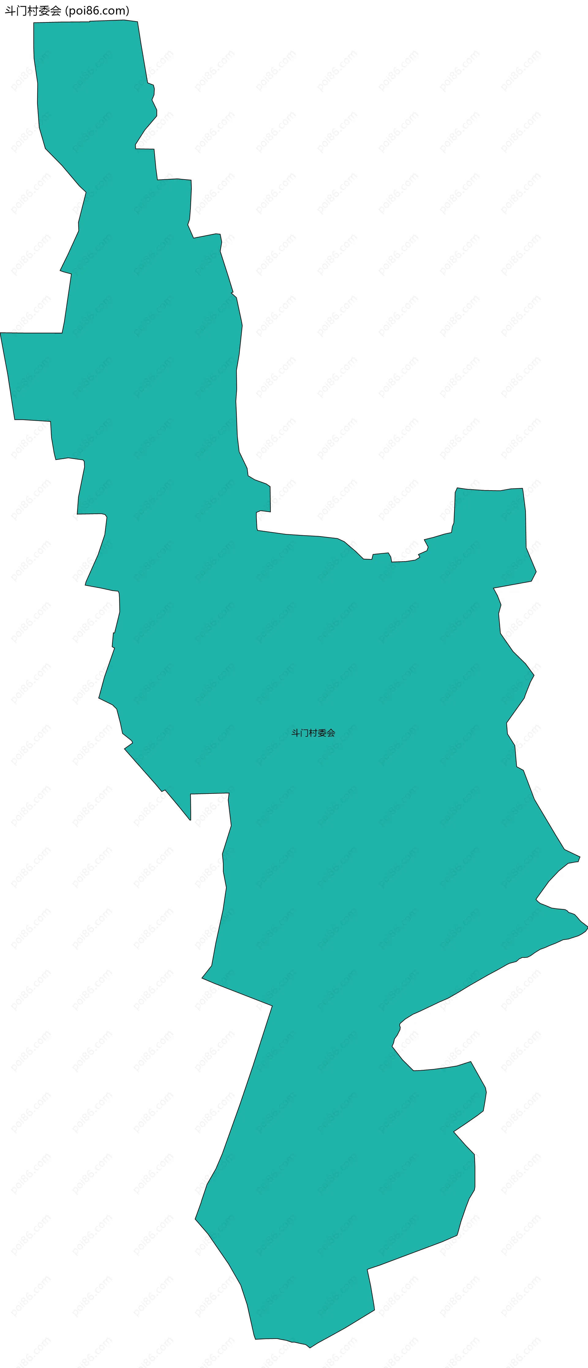 斗门村委会边界地图