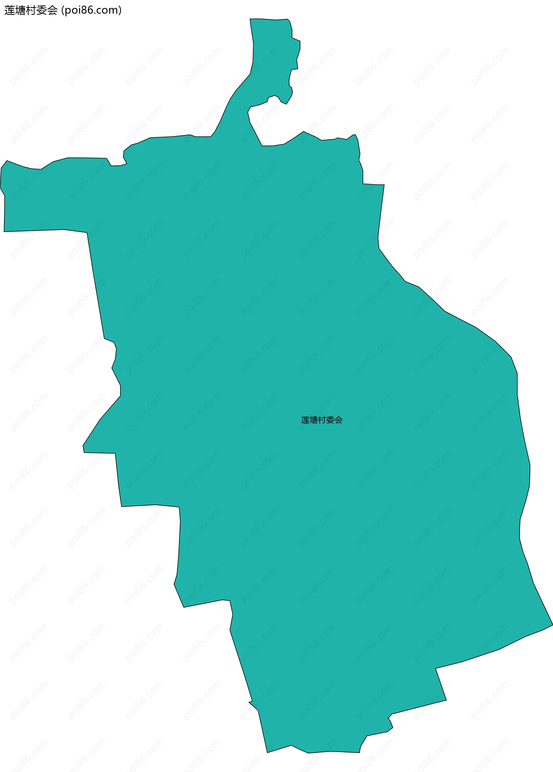 莲塘村委会边界地图
