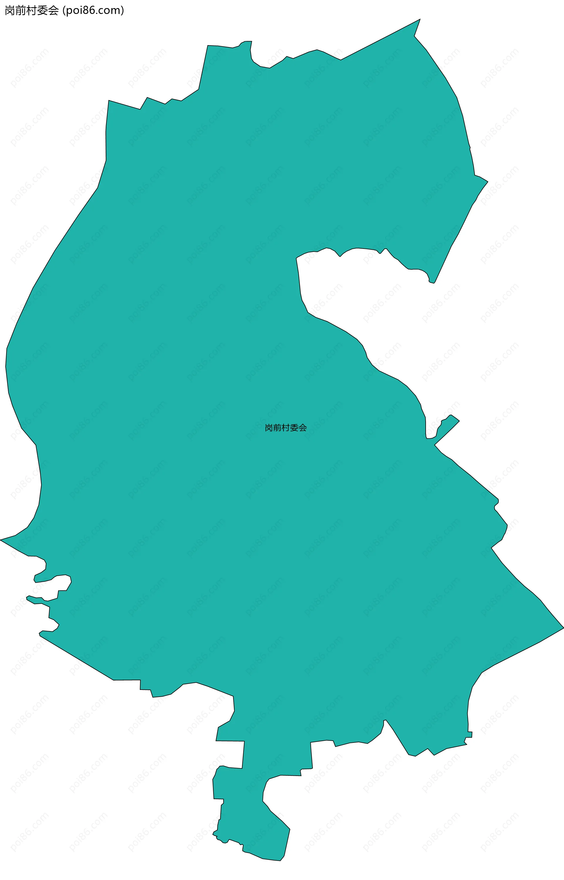 岗前村委会边界地图