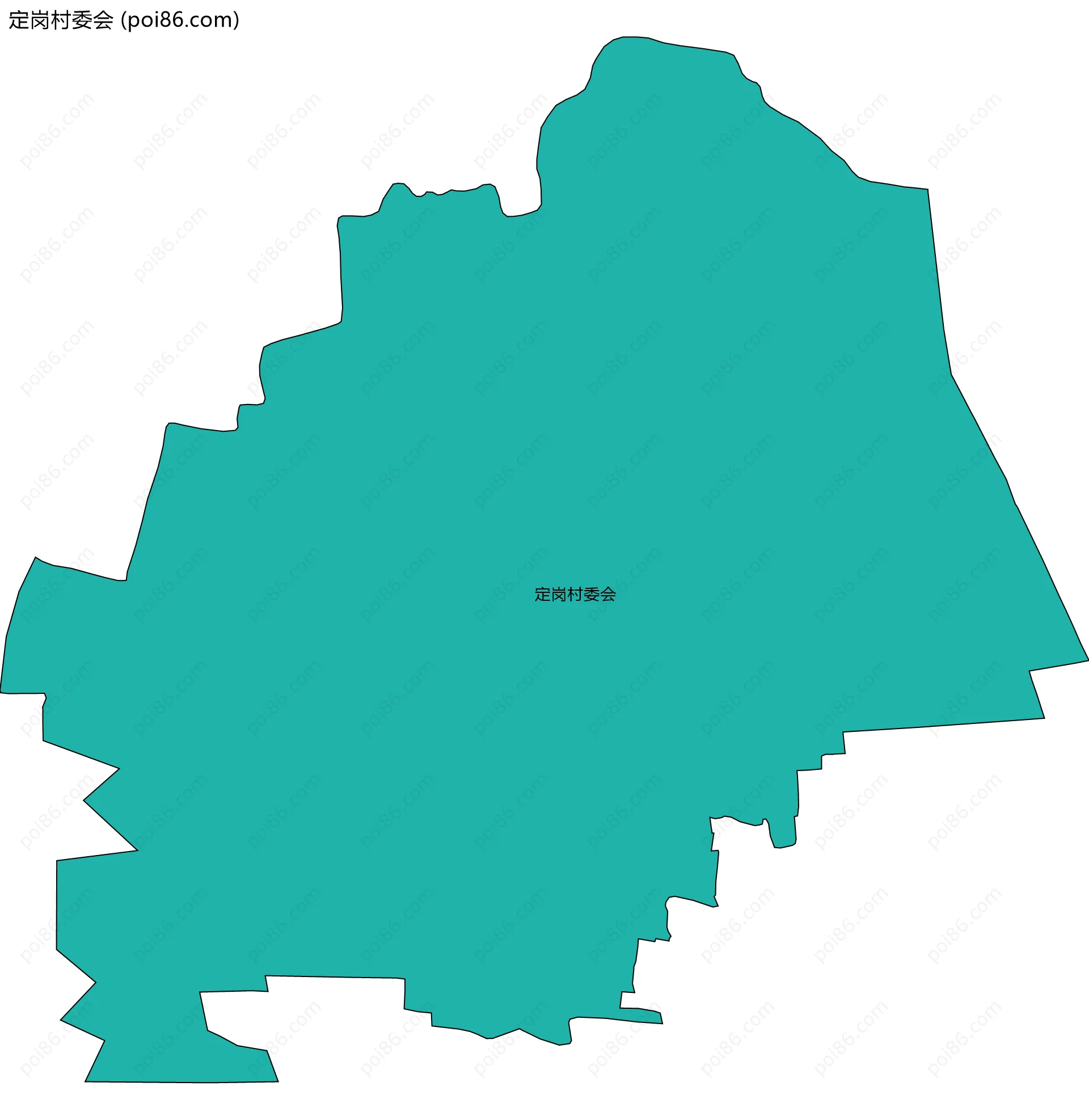 定岗村委会边界地图