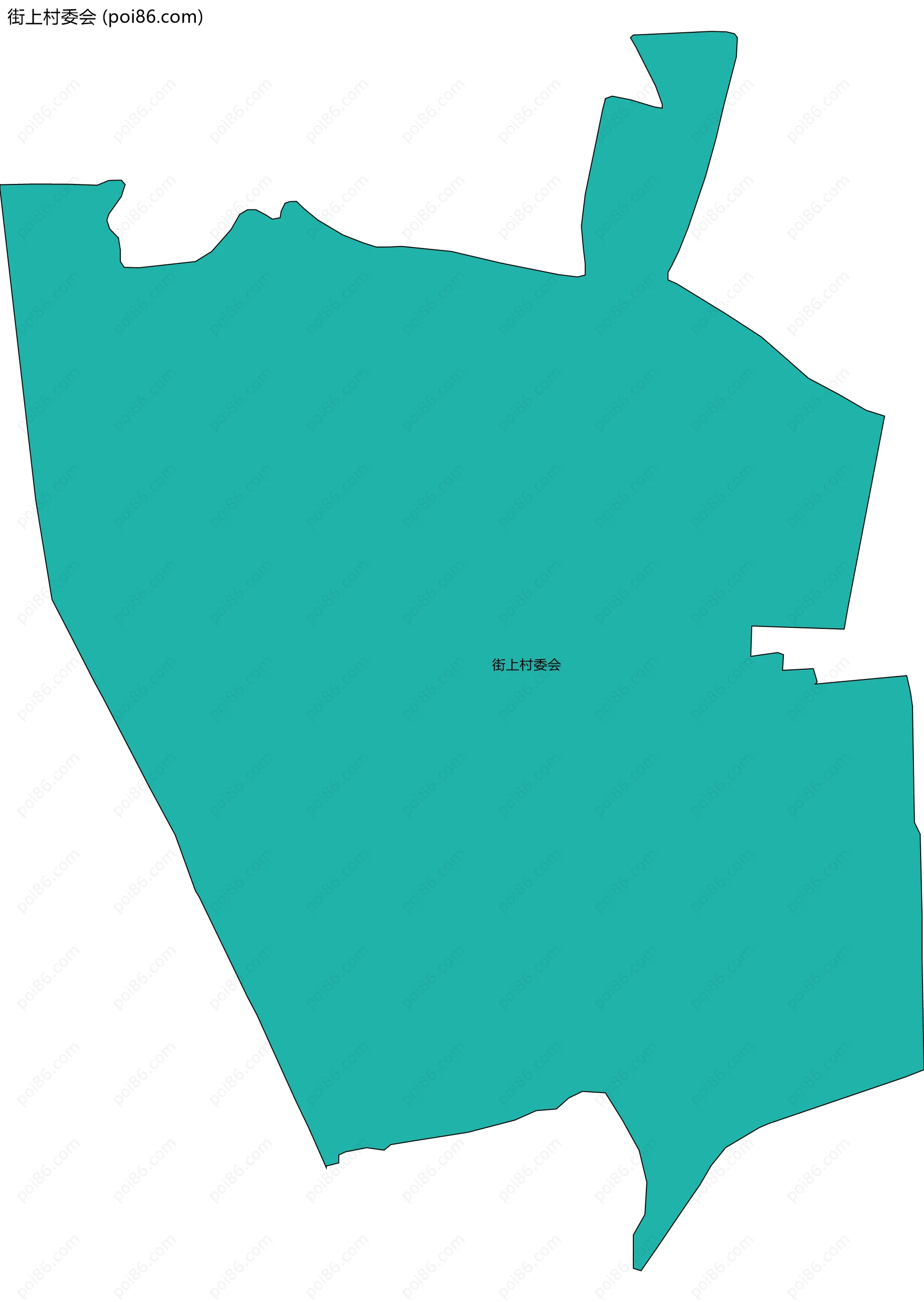 街上村委会边界地图
