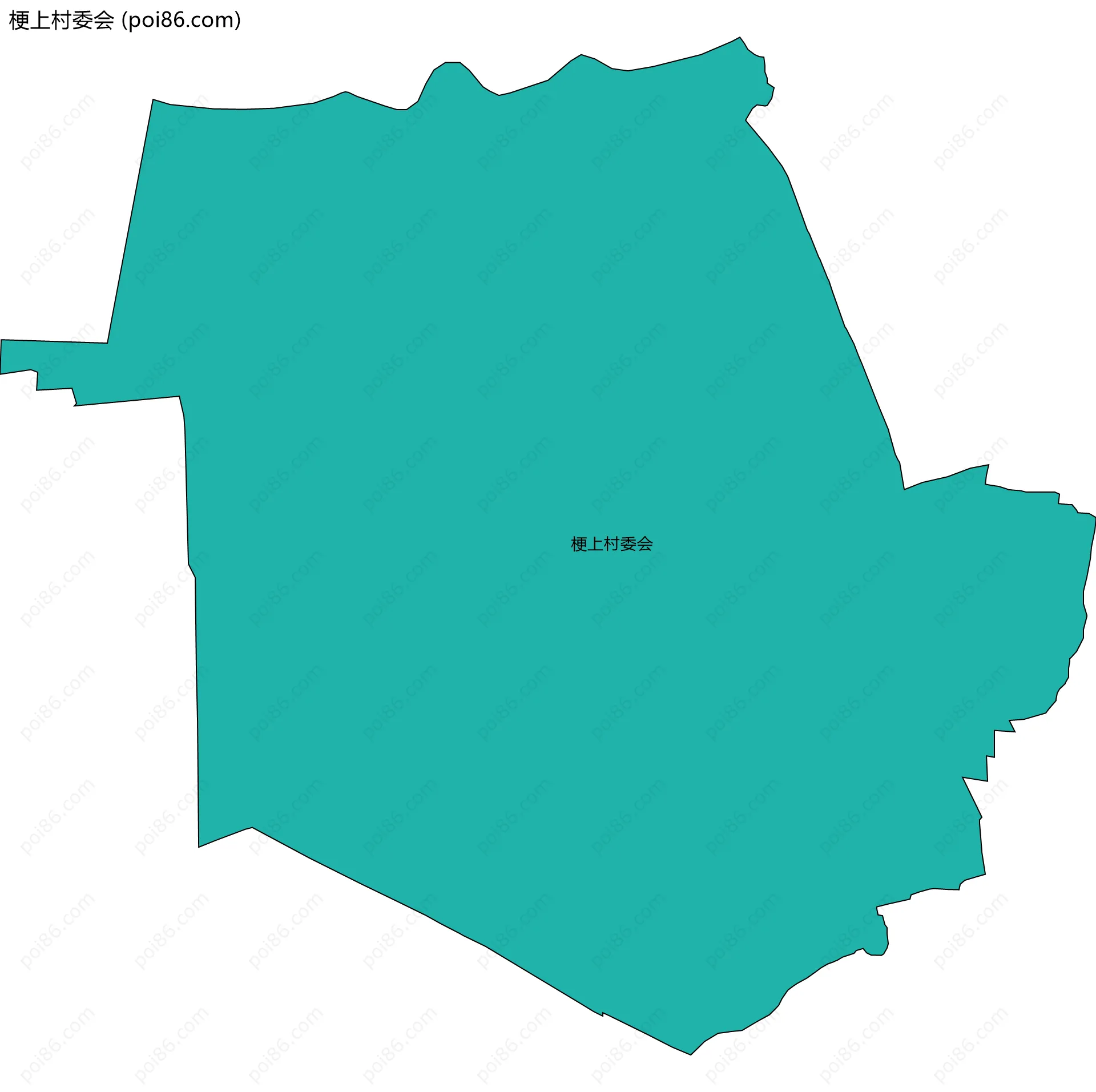 梗上村委会边界地图