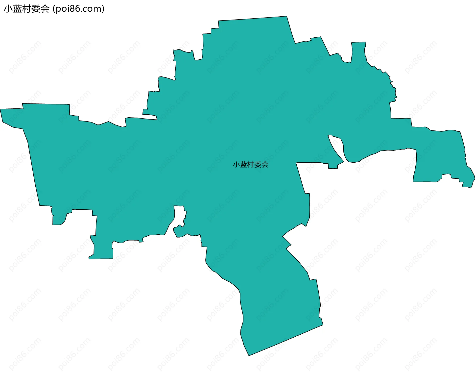 小蓝村委会边界地图