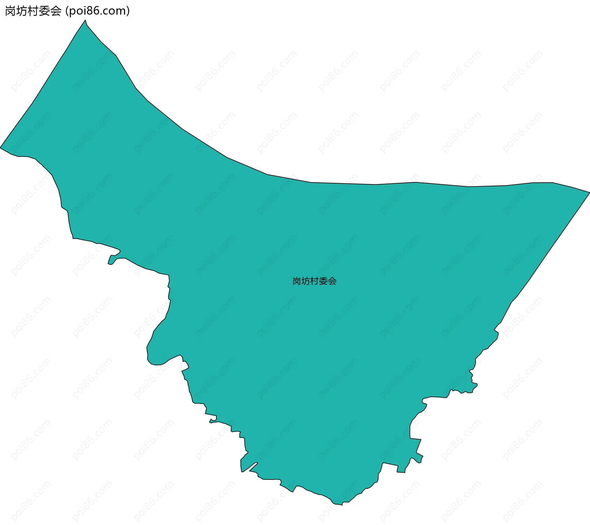 岗坊村委会边界地图