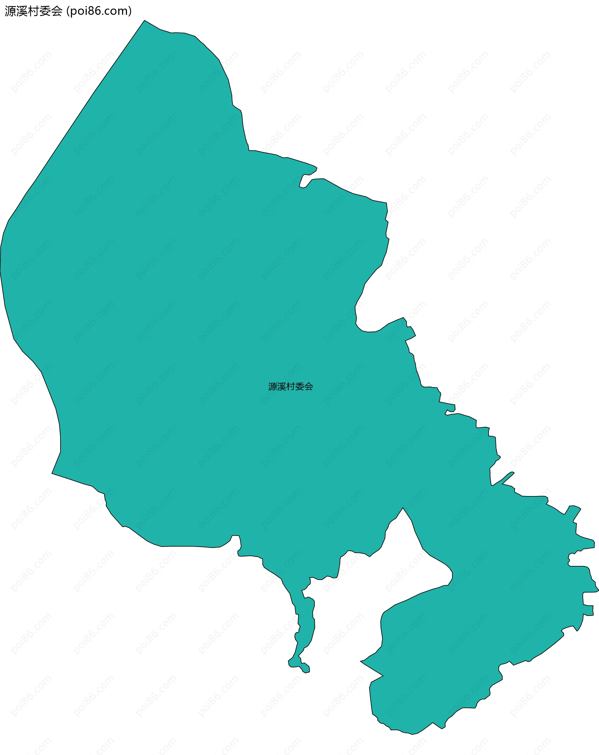 源溪村委会边界地图