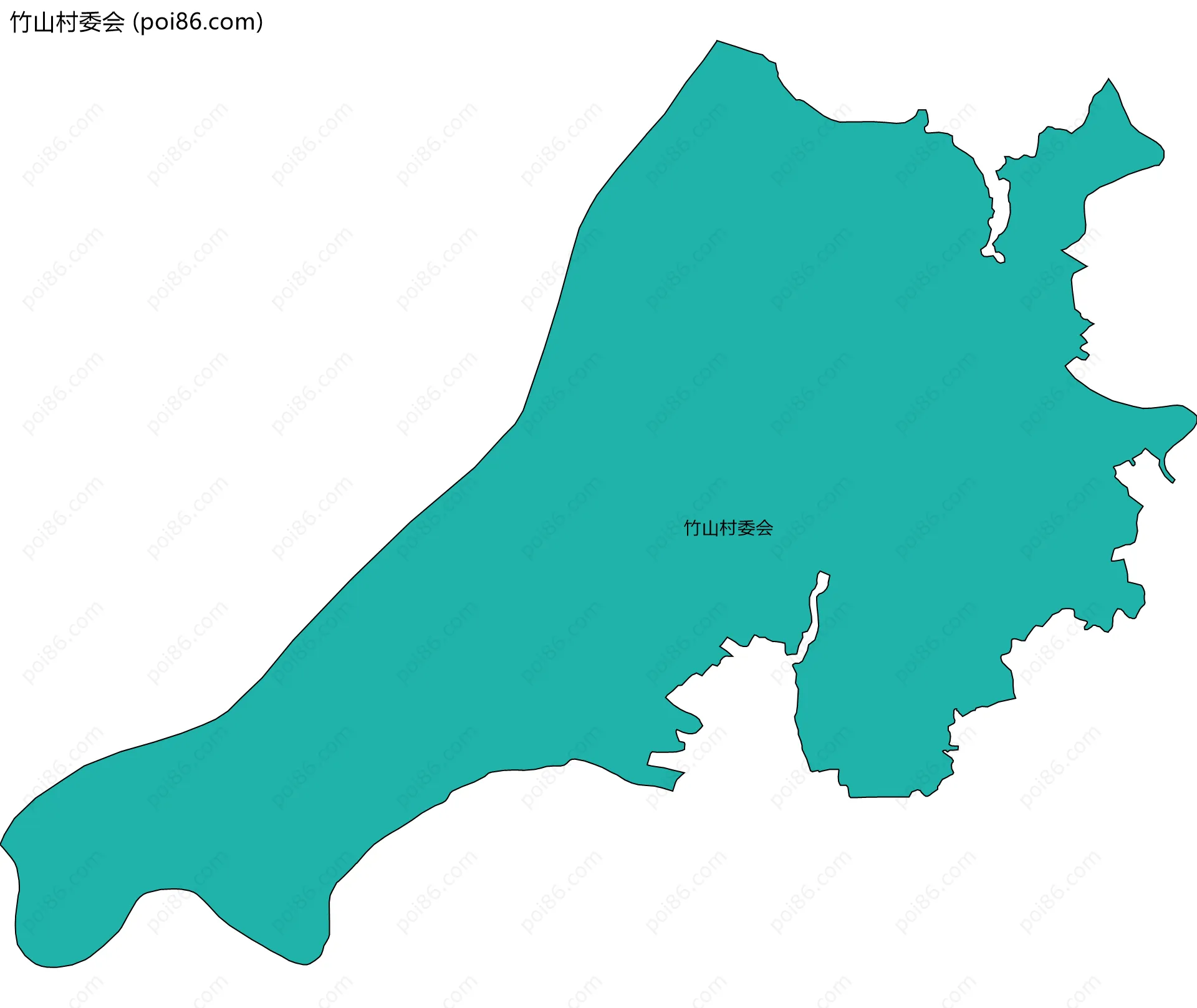 竹山村委会边界地图