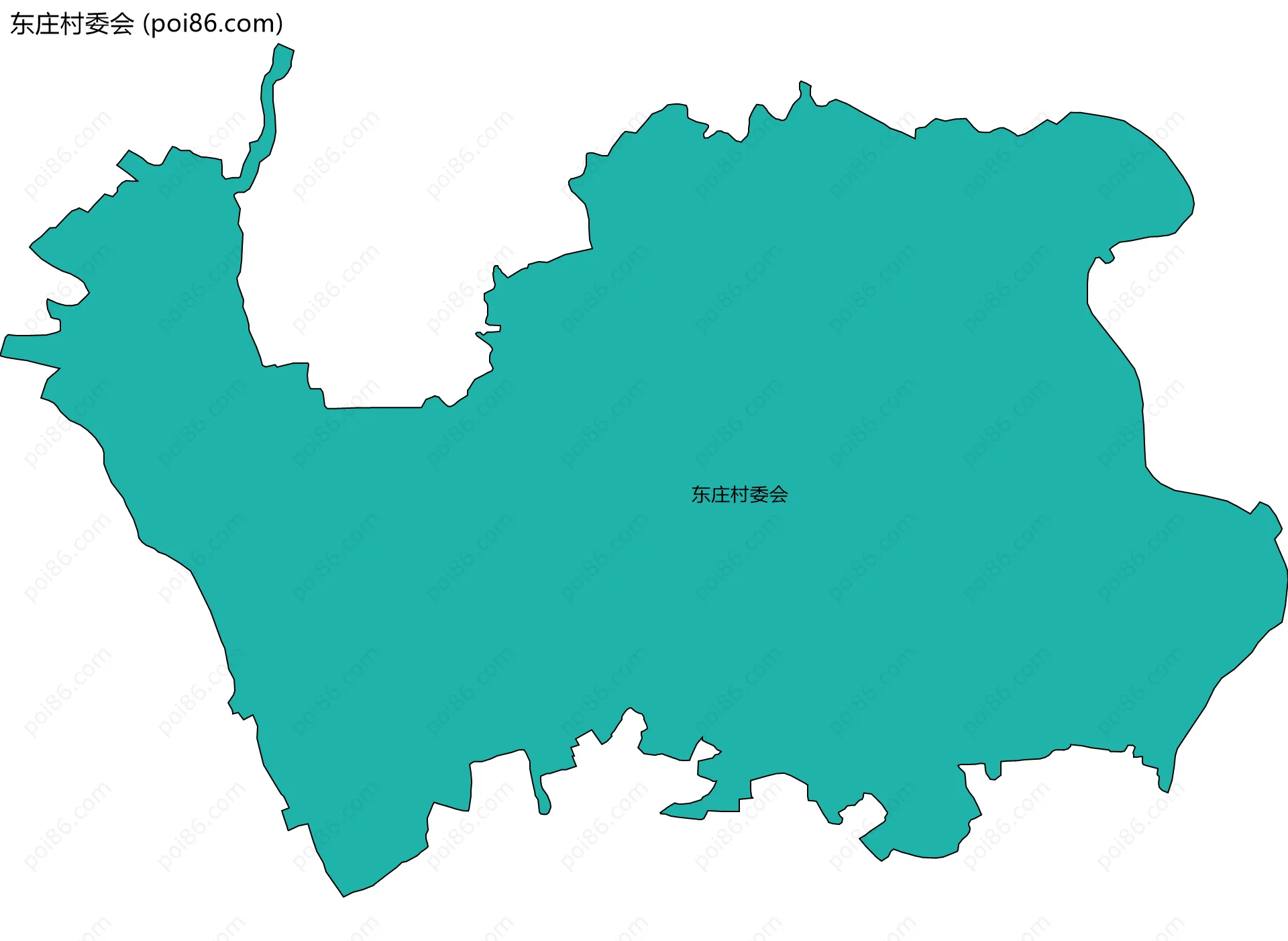 东庄村委会边界地图