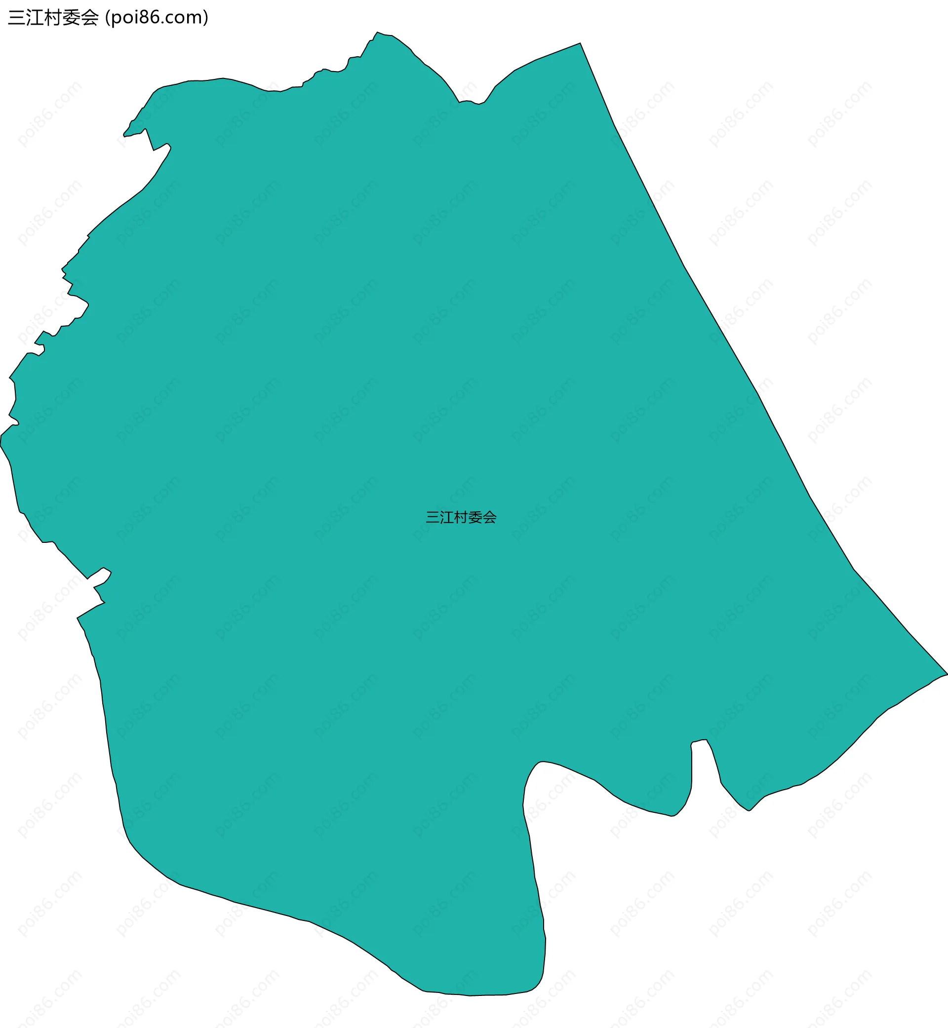 三江村委会边界地图