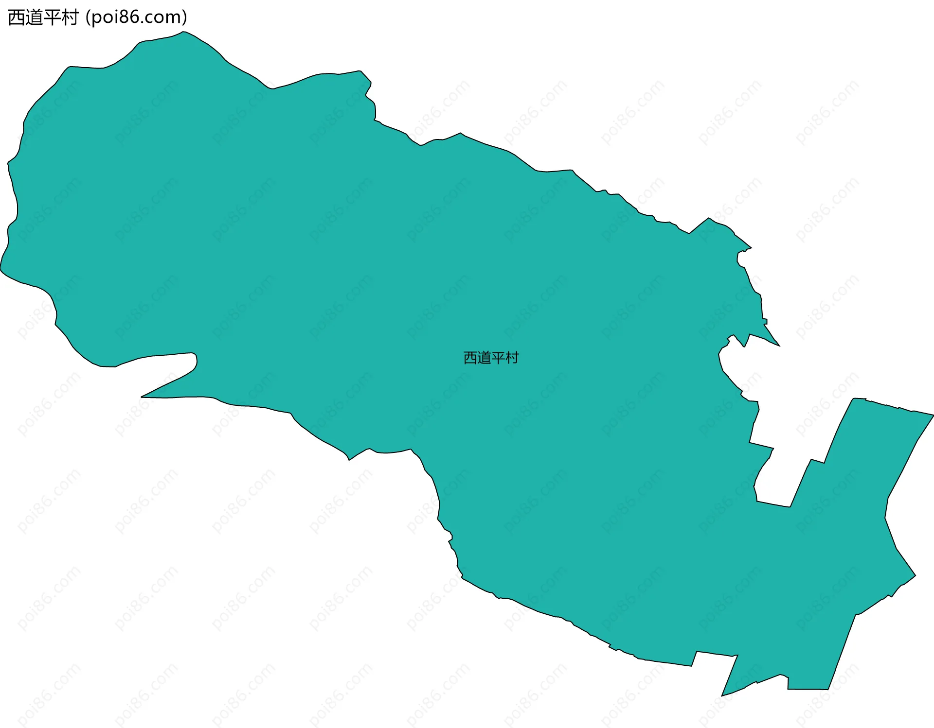 西道平村边界地图