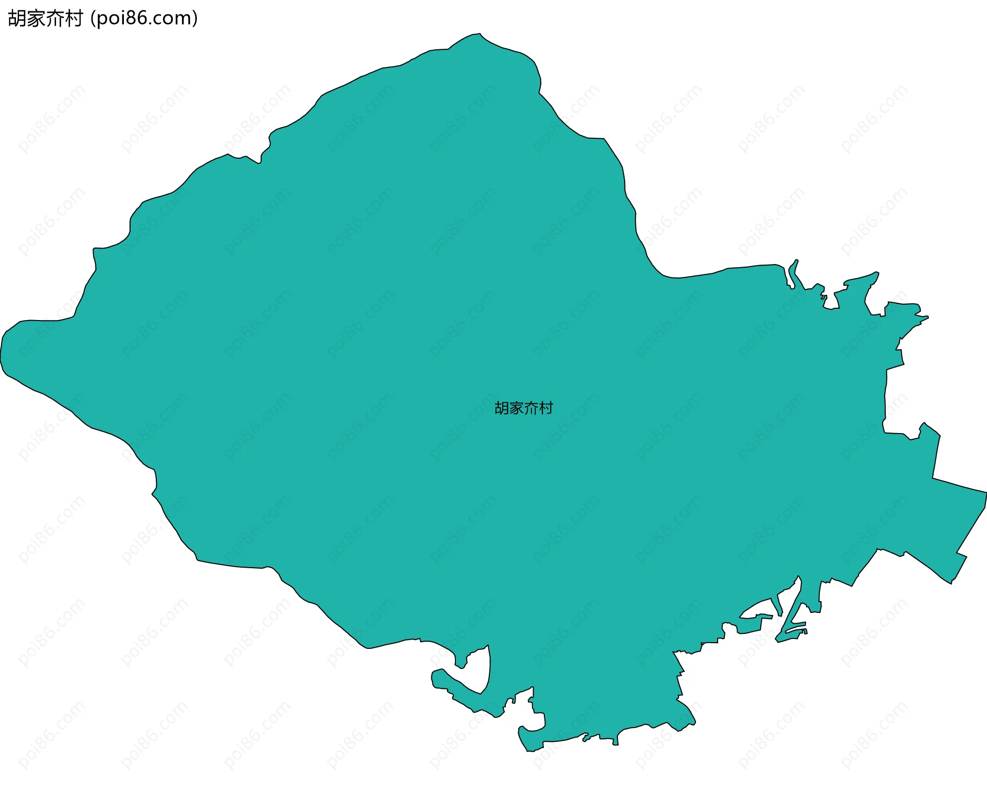 胡家夼村边界地图