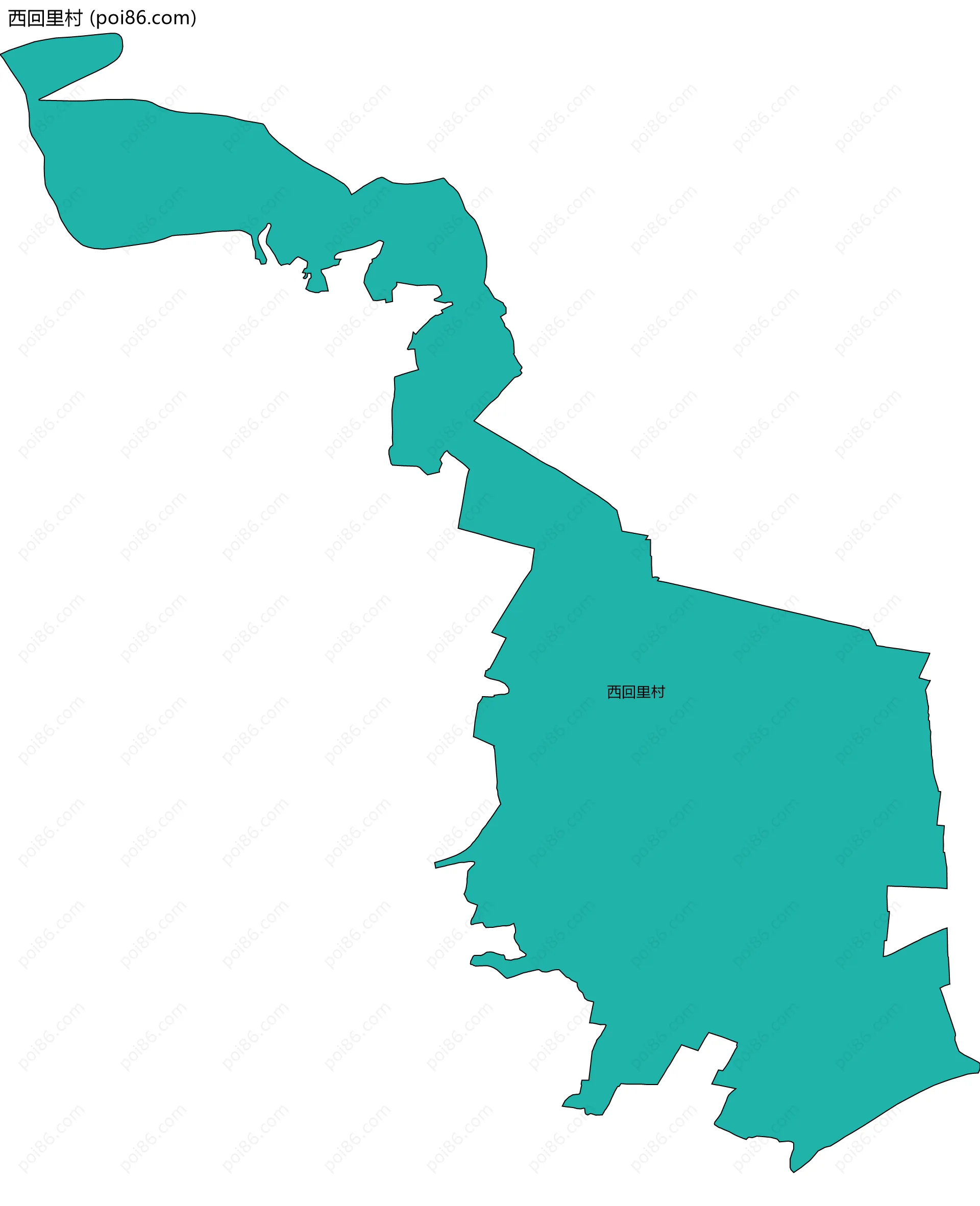 西回里村边界地图