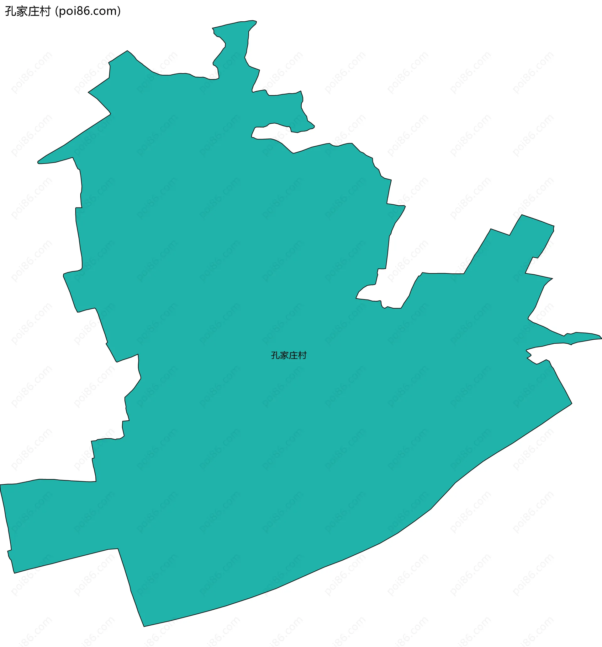 孔家庄村边界地图