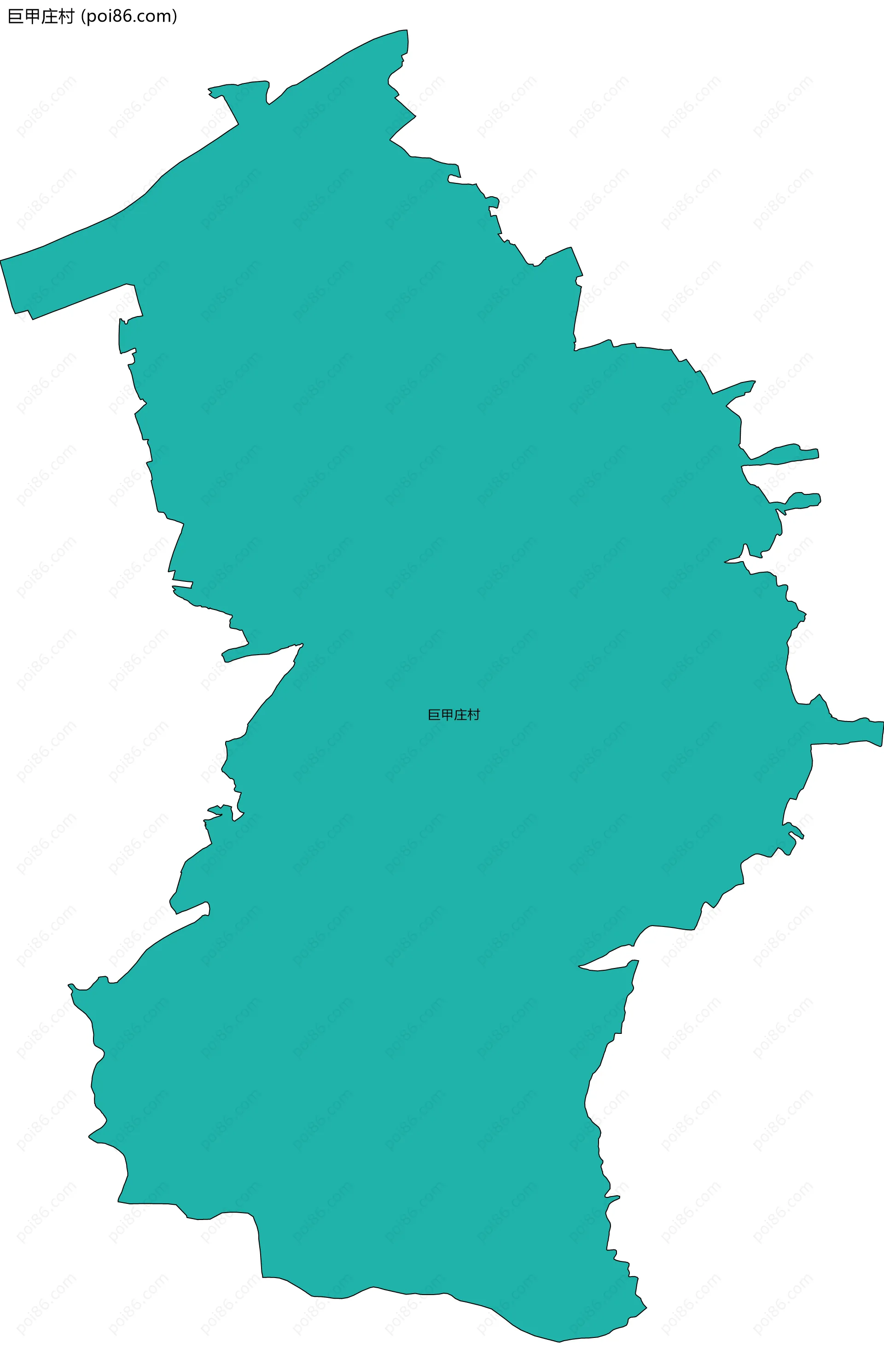 巨甲庄村边界地图