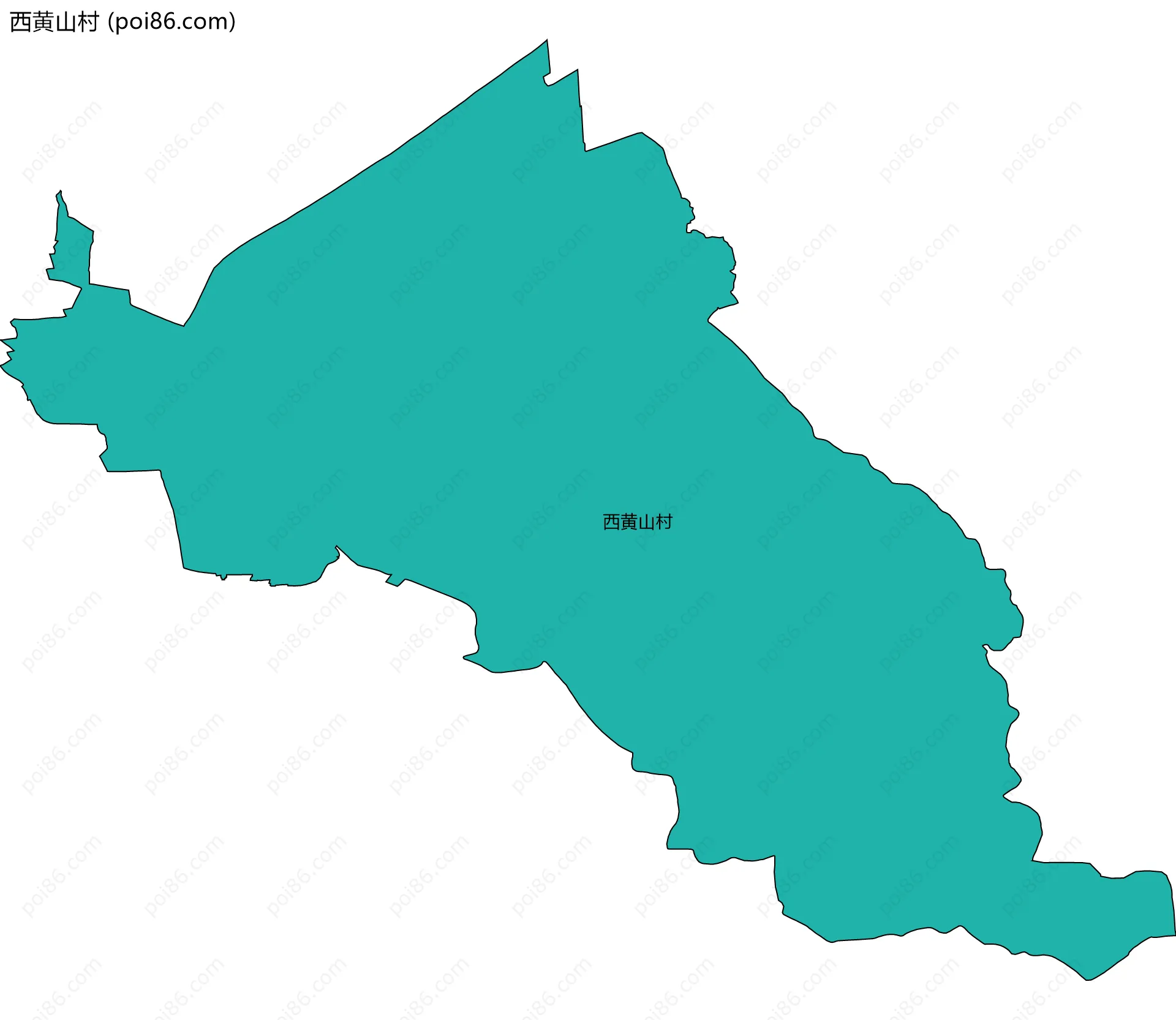 西黄山村边界地图