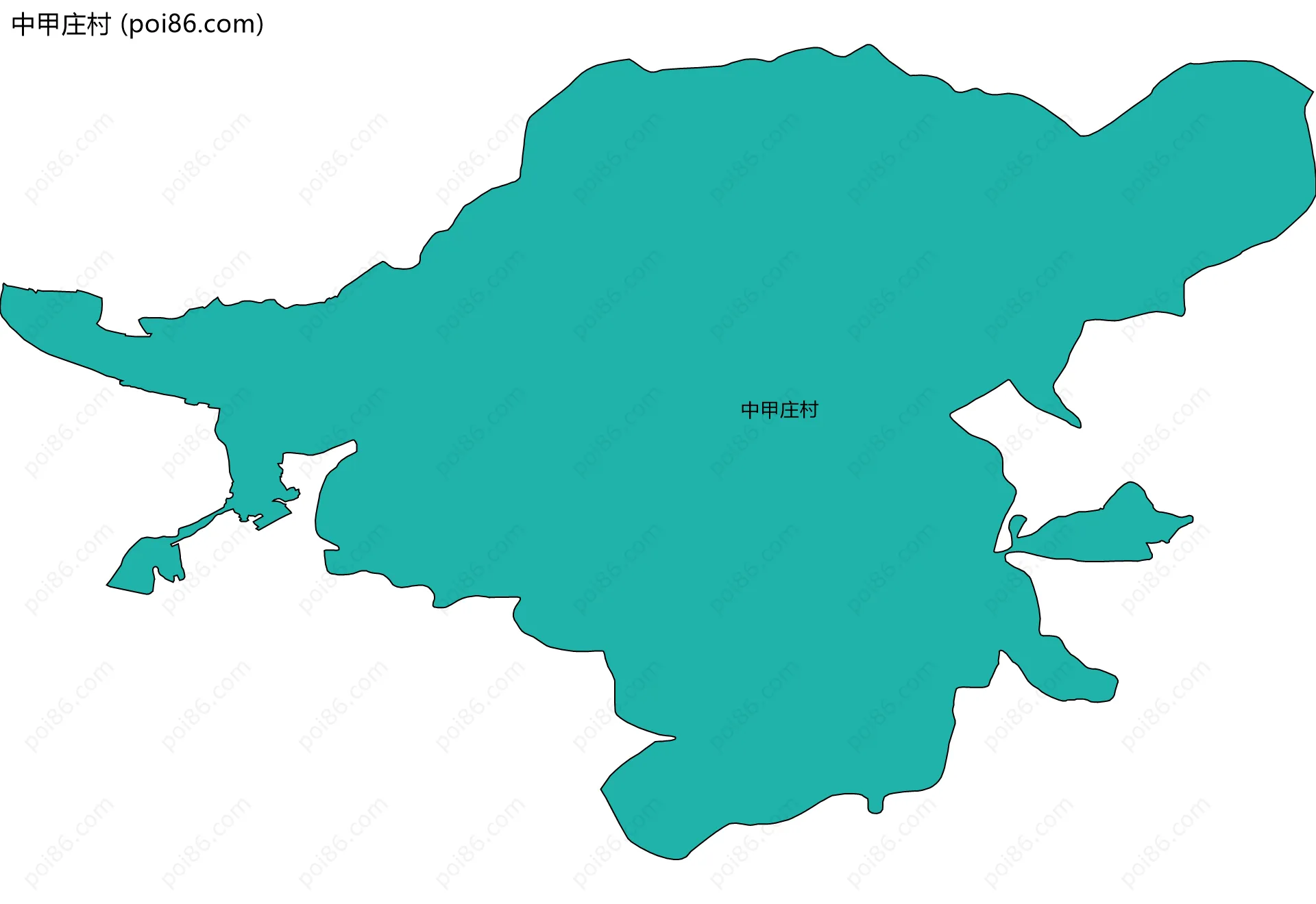 中甲庄村边界地图