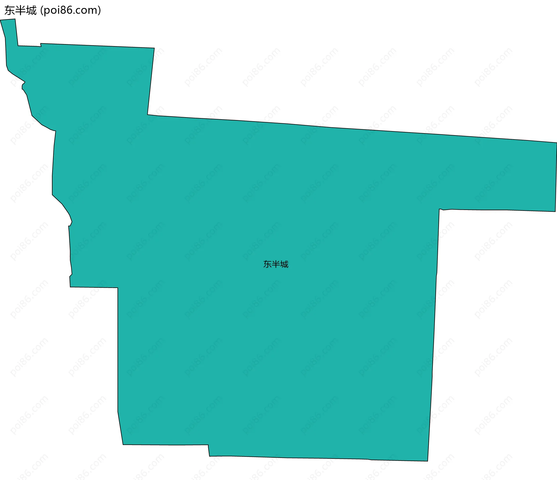 东半城边界地图