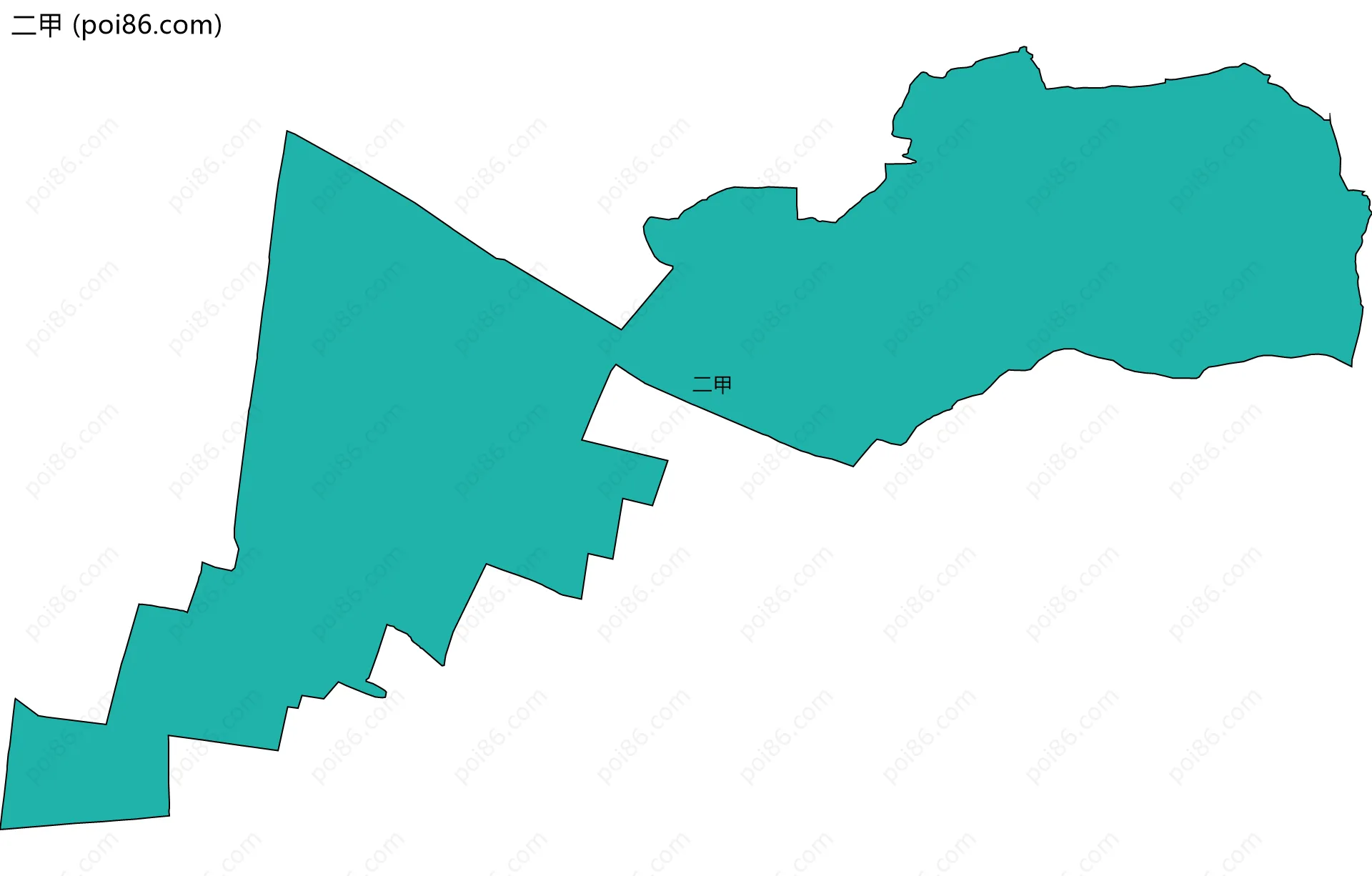 二甲边界地图