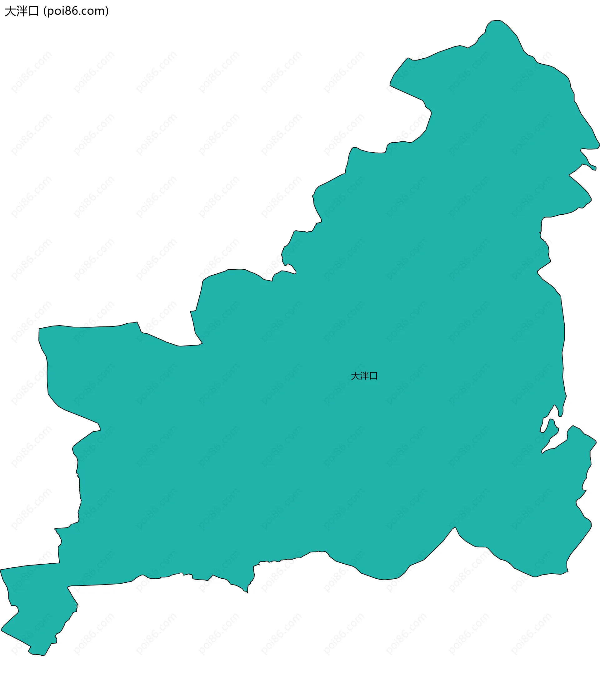 大泮口边界地图