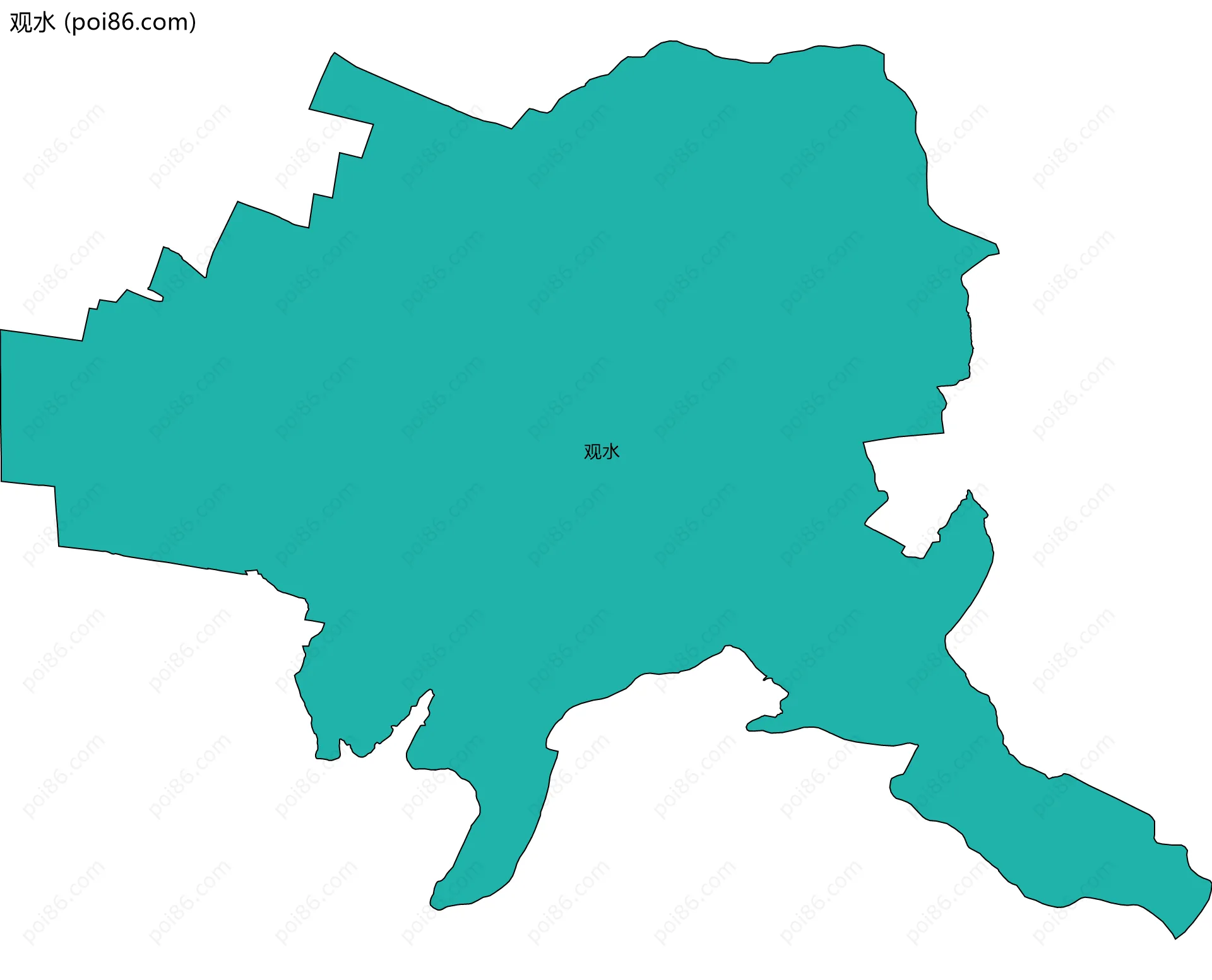 观水边界地图