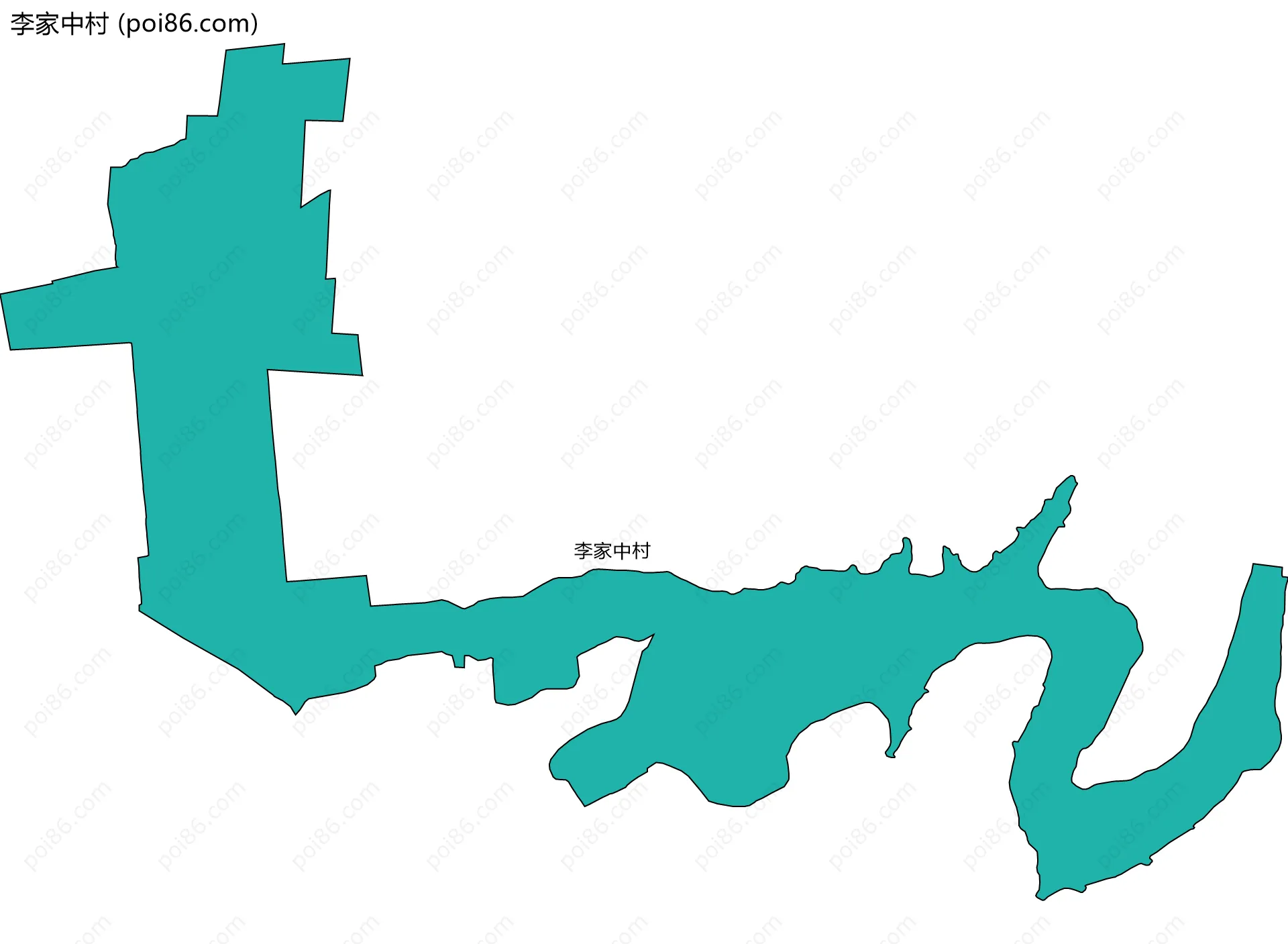 李家中村边界地图