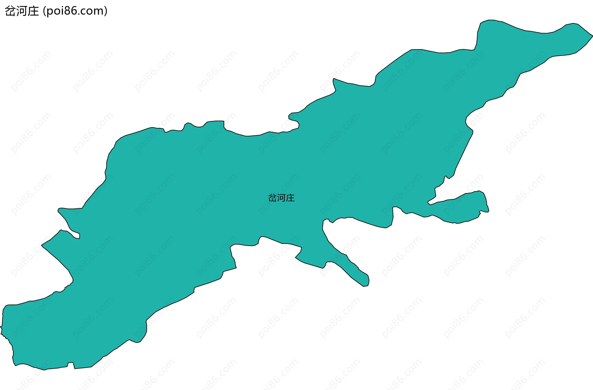 岔河庄边界地图