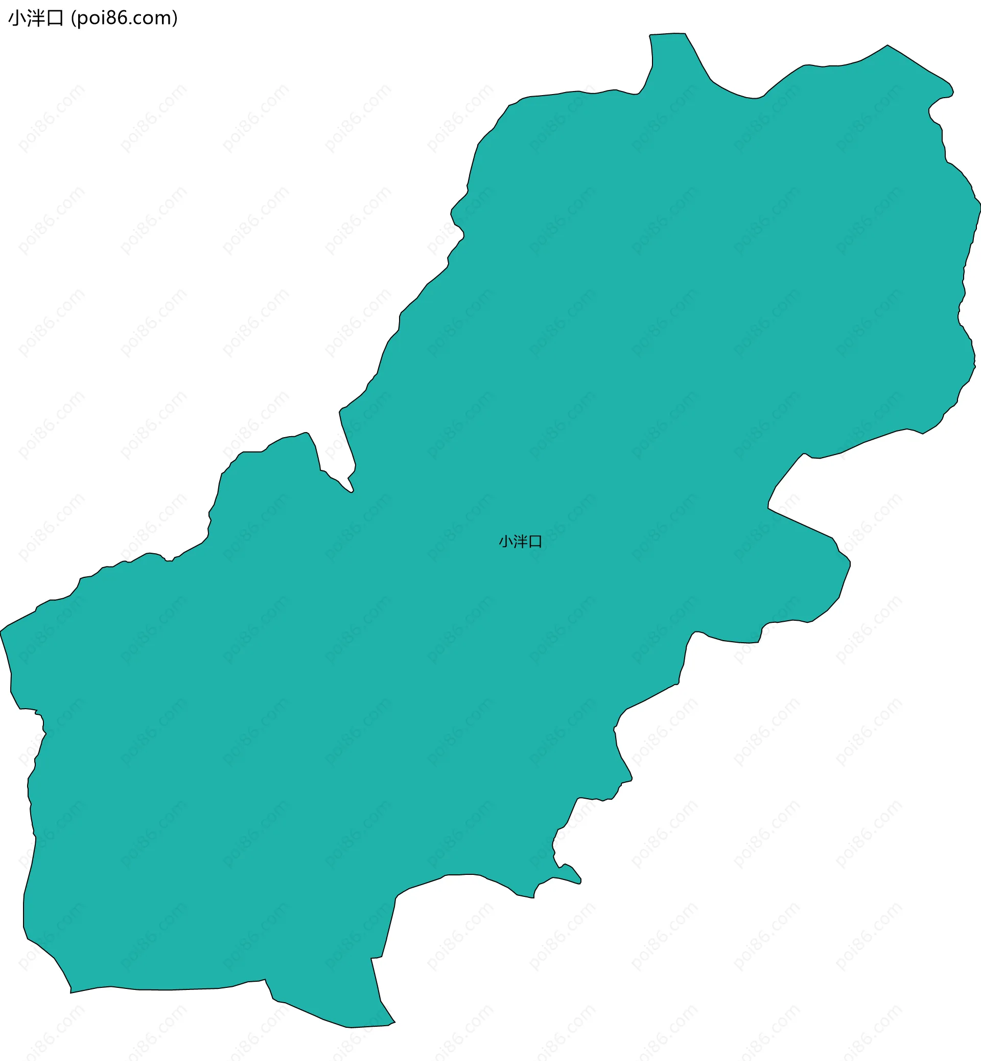 小泮口边界地图
