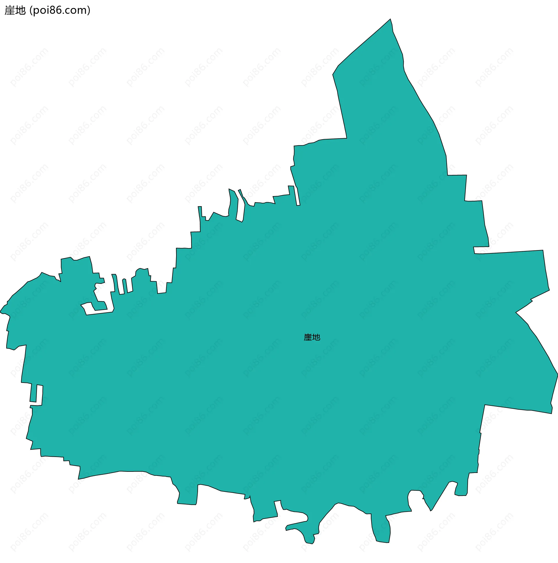 崖地边界地图