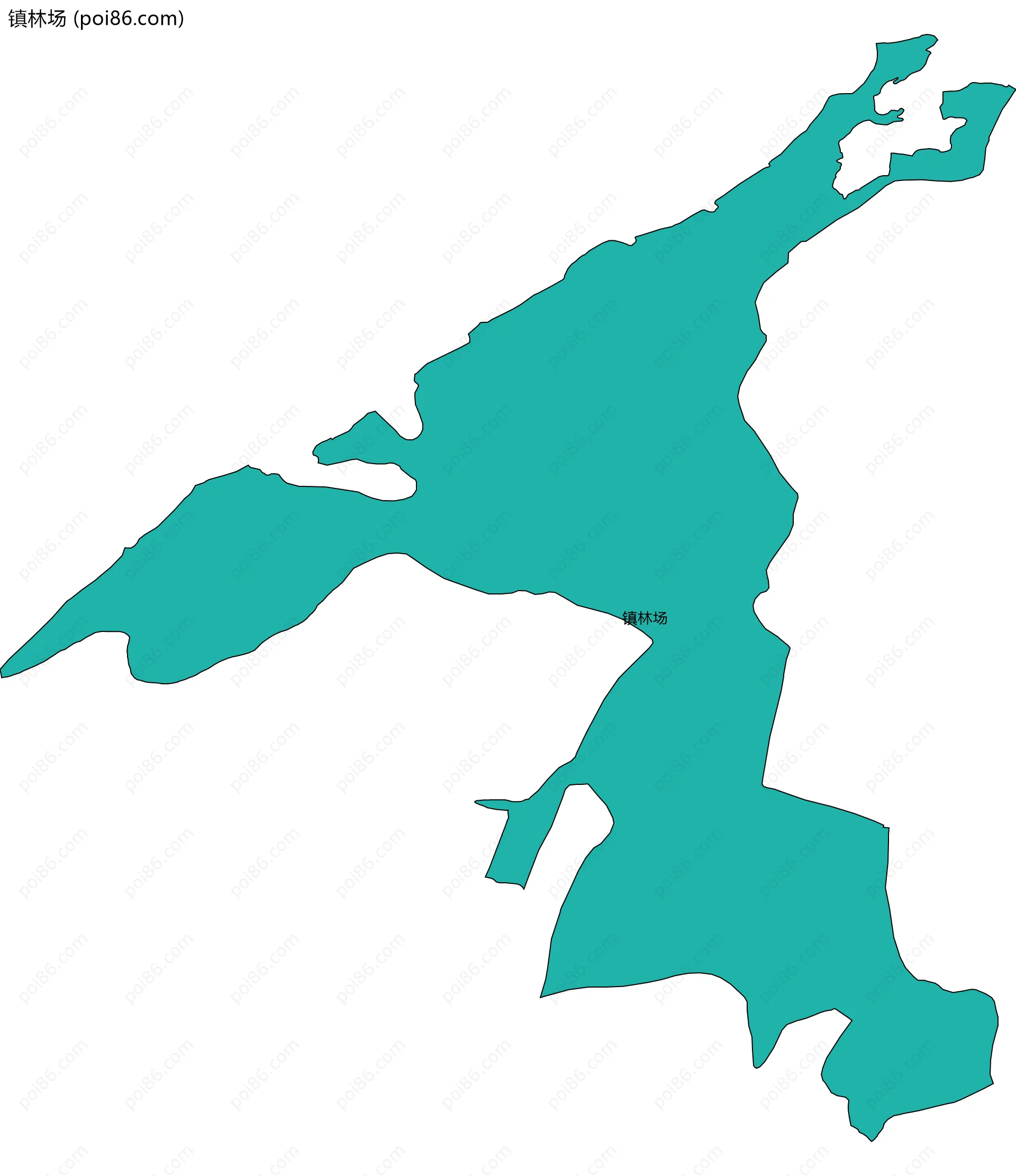 镇林场边界地图