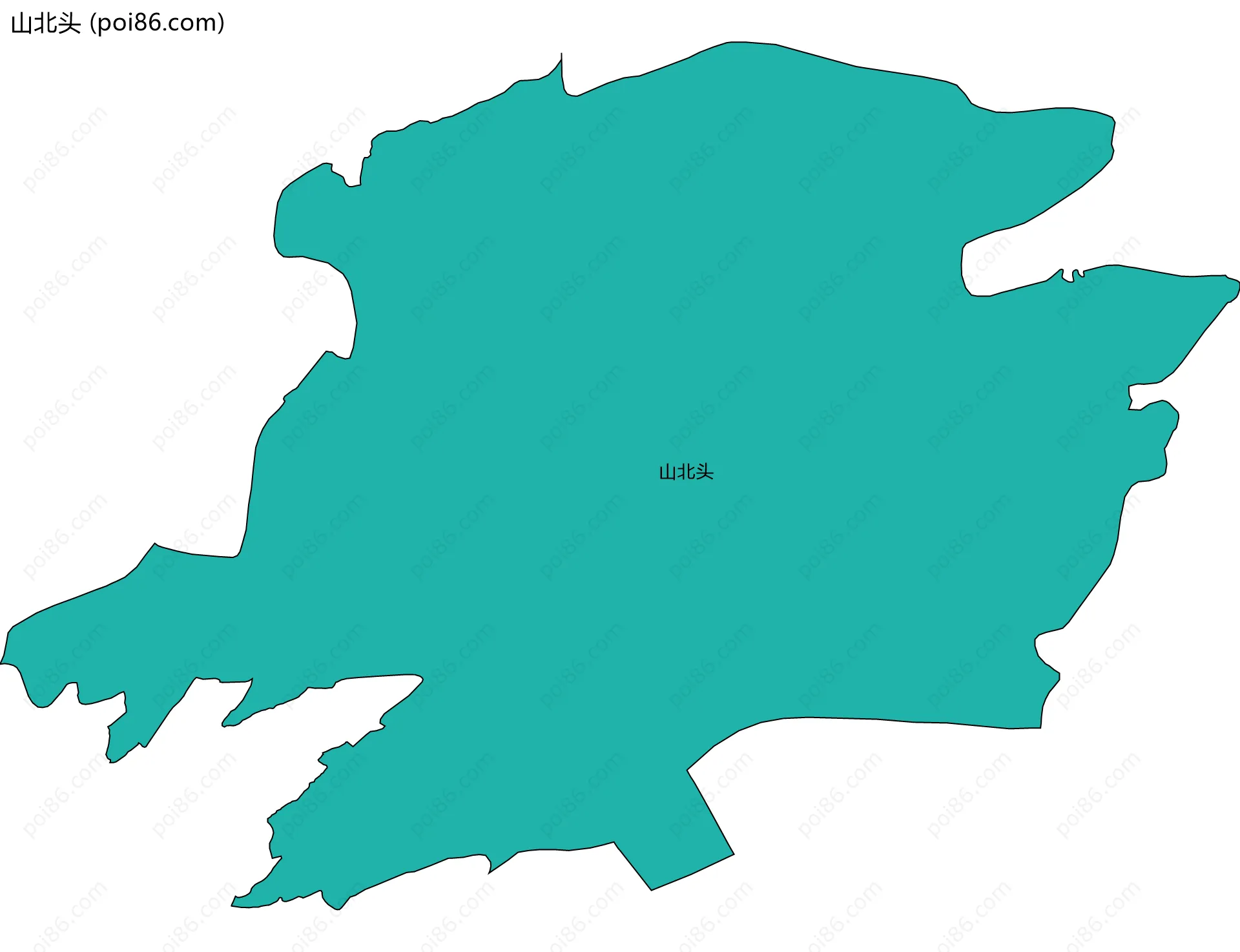 山北头边界地图