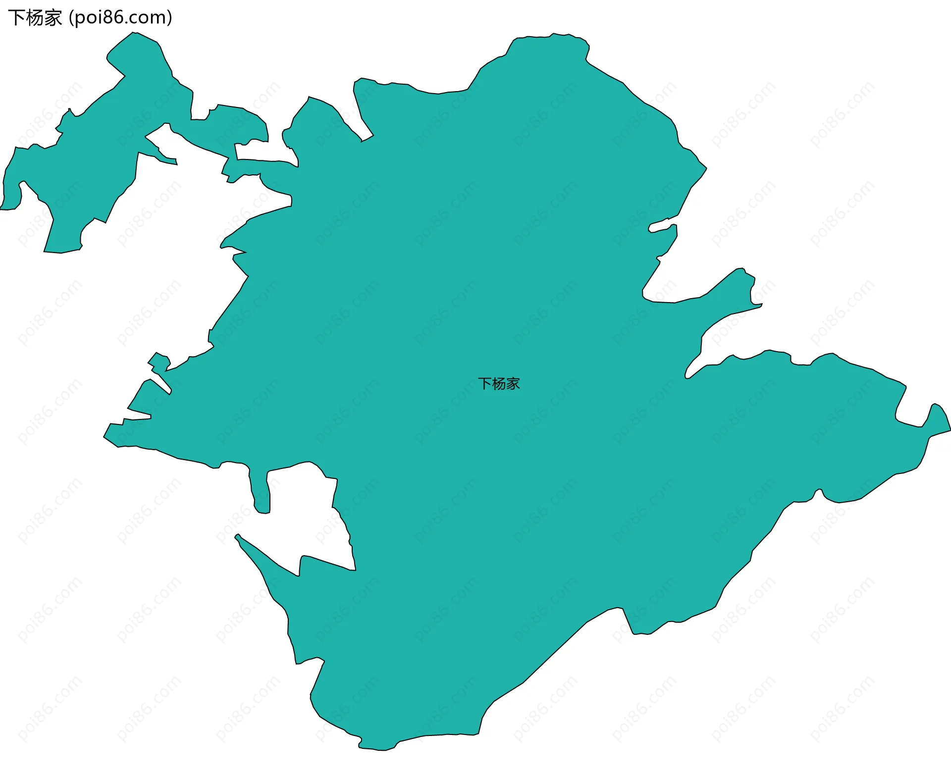 下杨家边界地图
