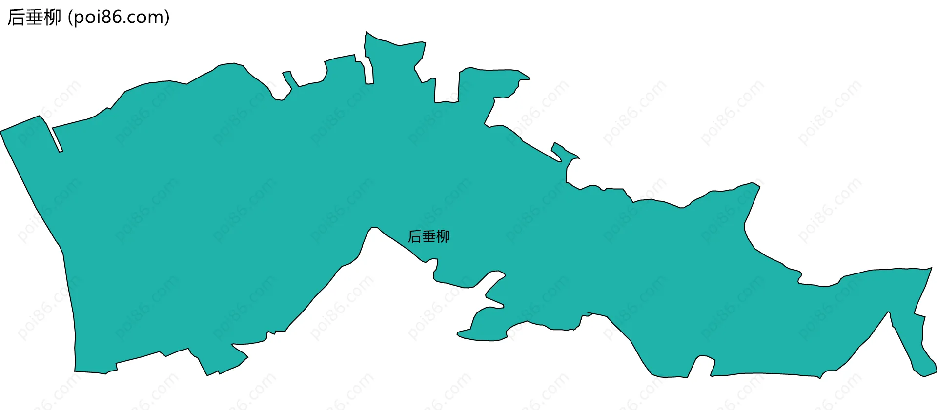 后垂柳边界地图