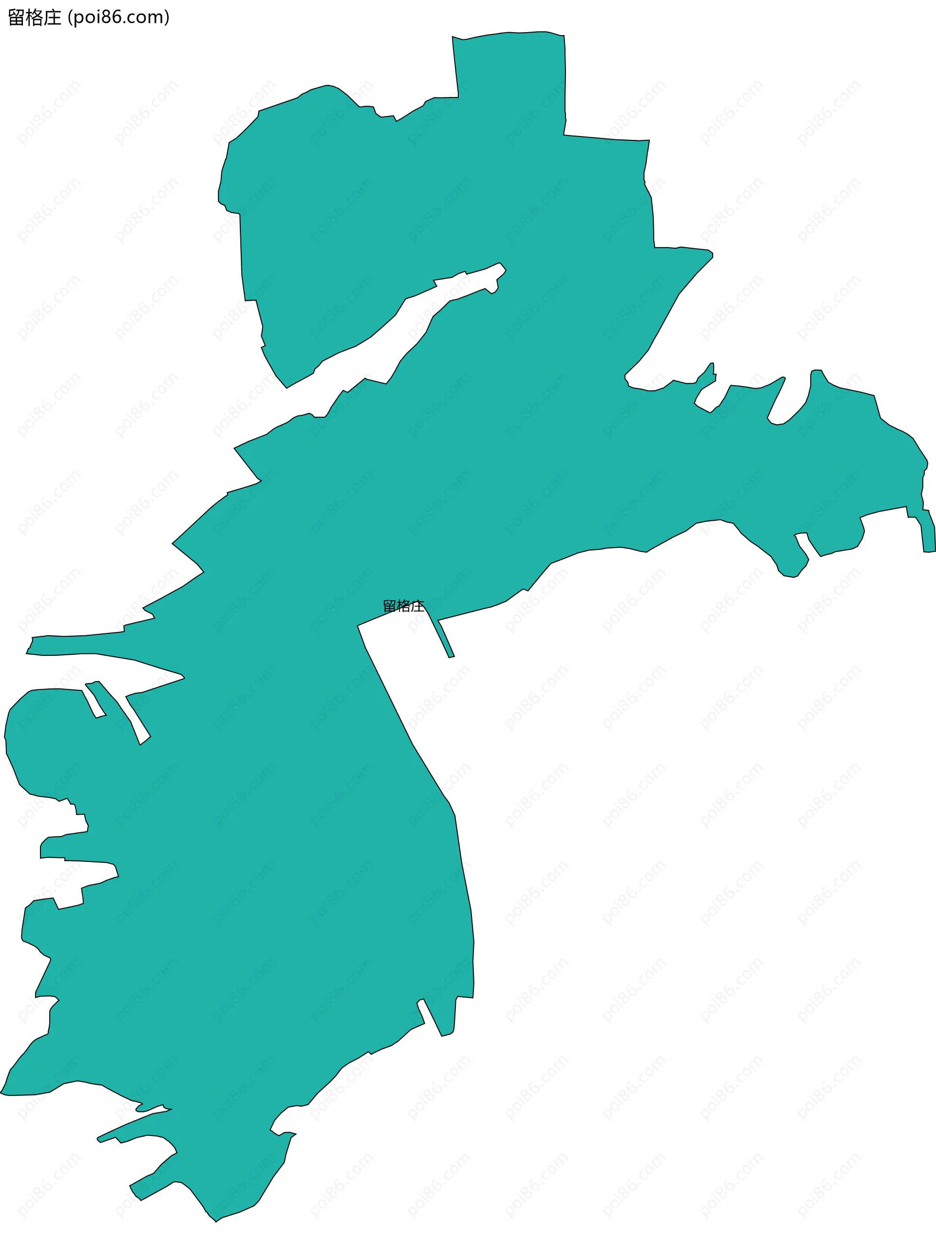 留格庄边界地图