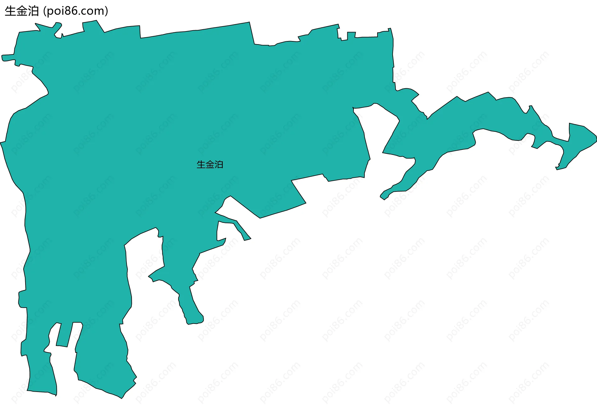 生金泊边界地图