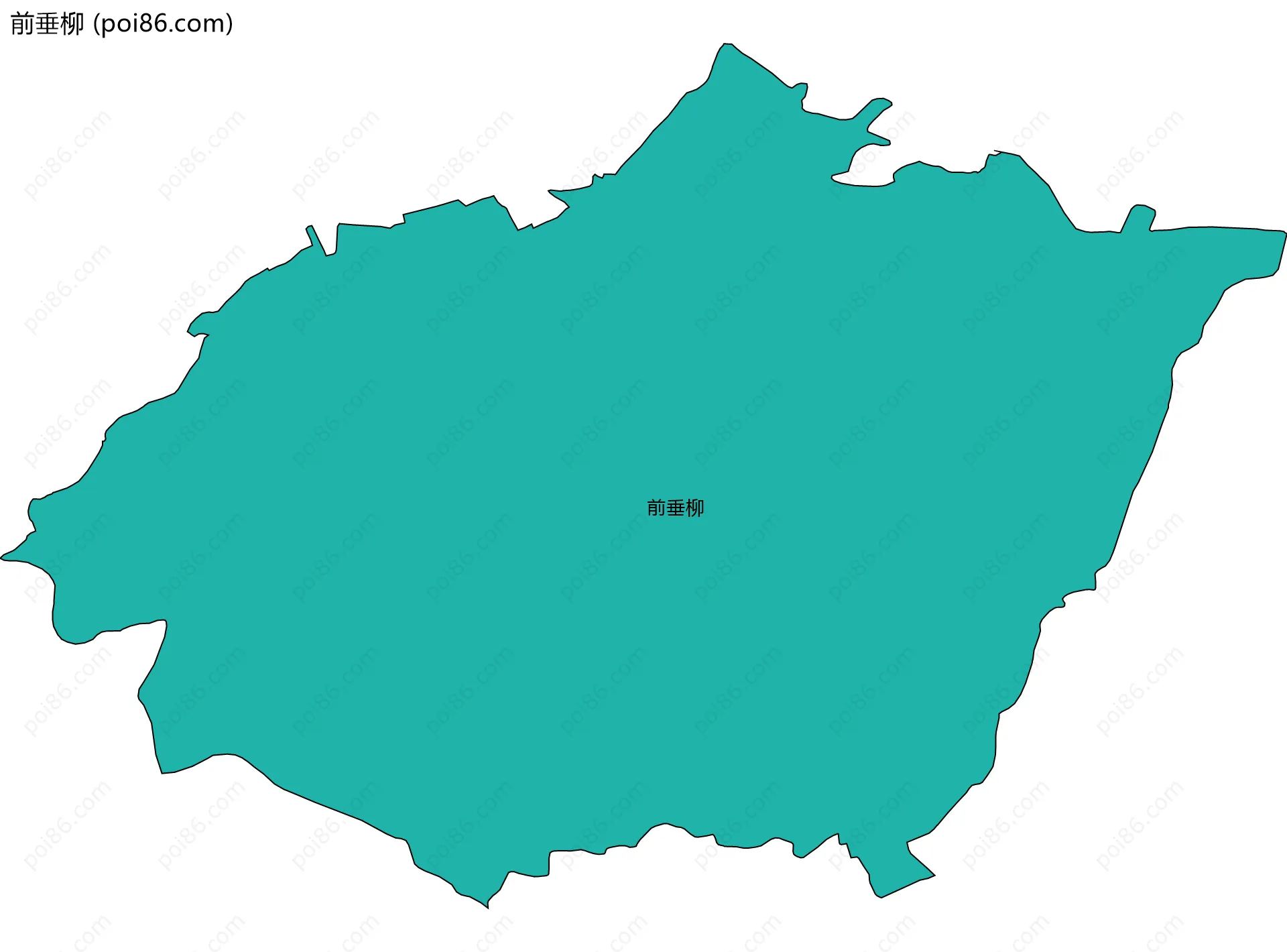 前垂柳边界地图