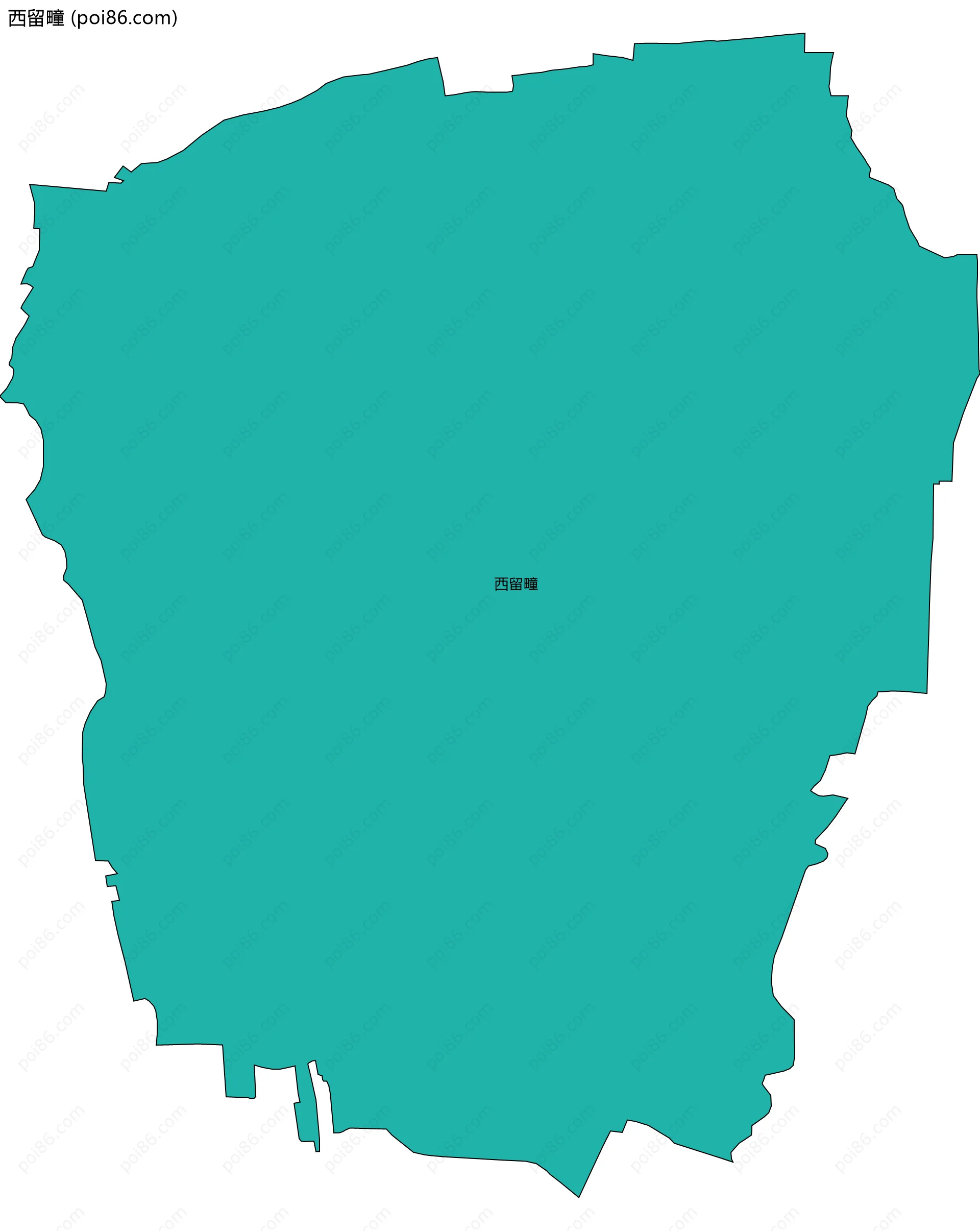 西留疃边界地图