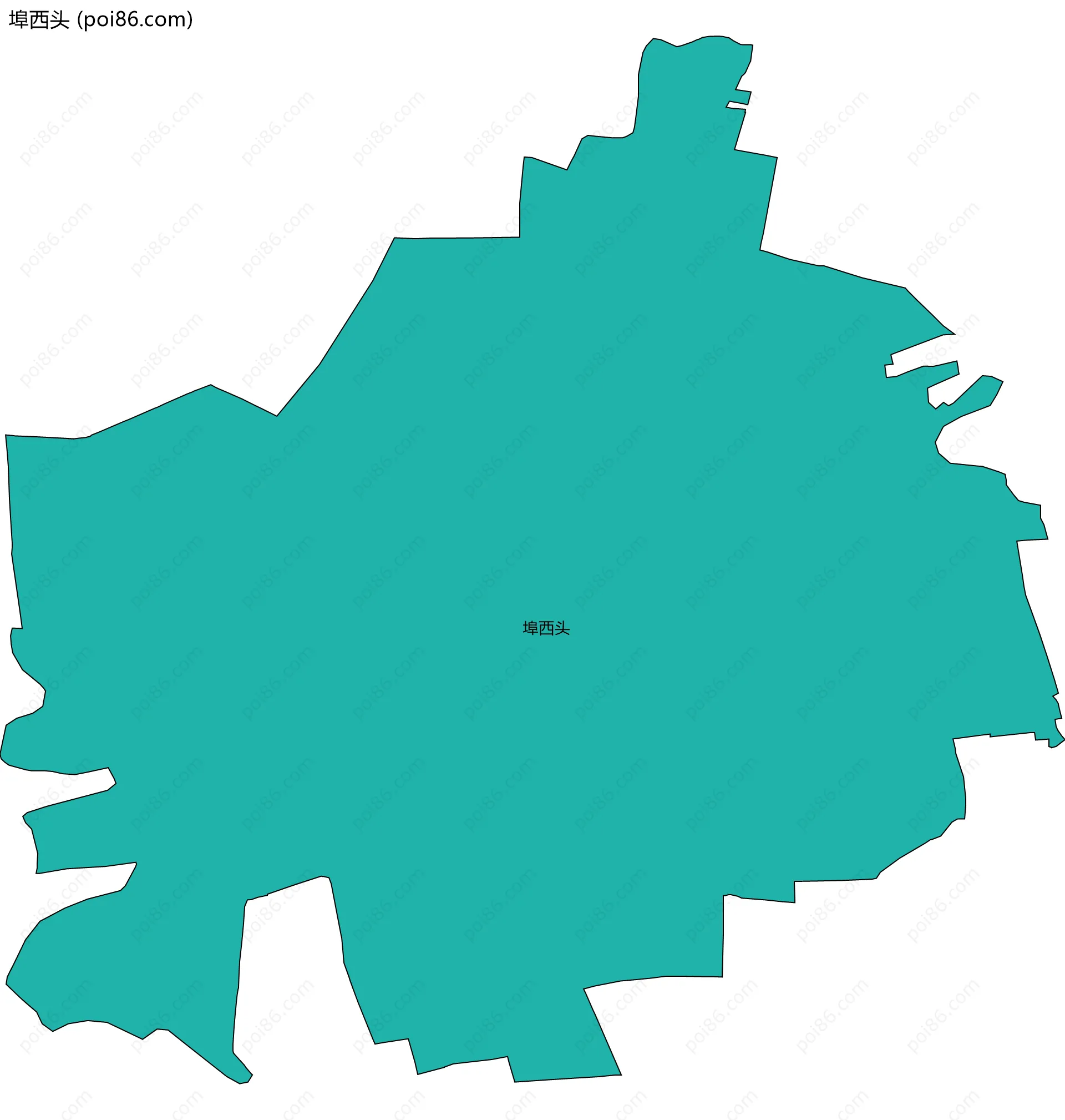埠西头边界地图