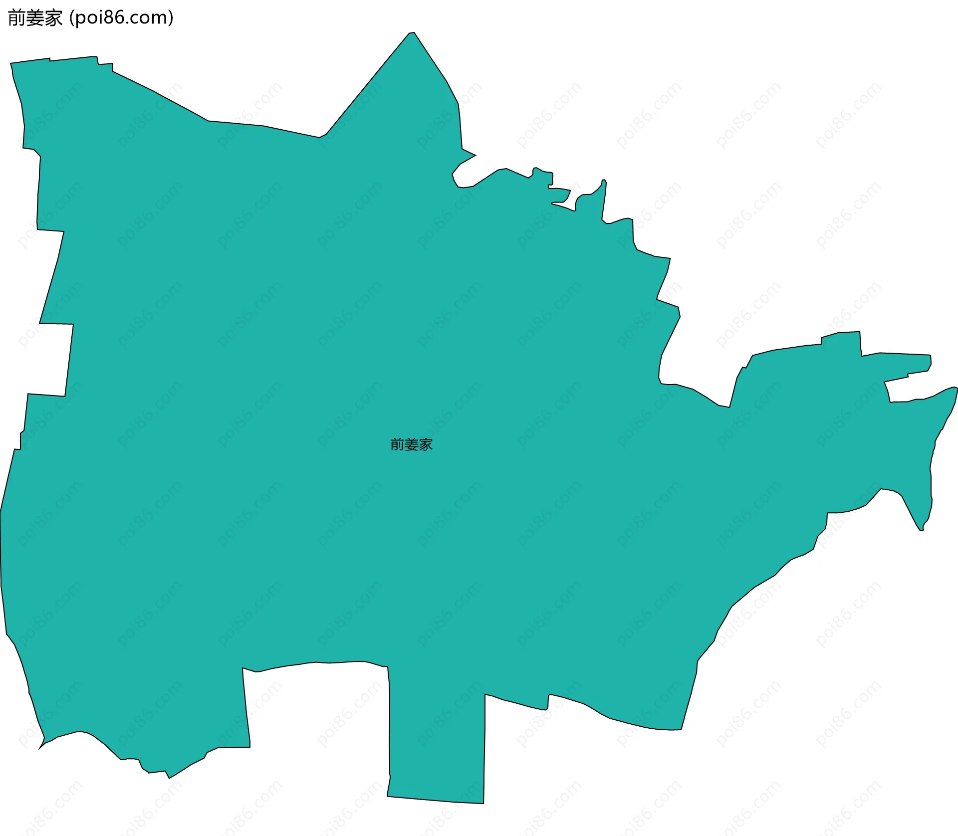 前姜家边界地图