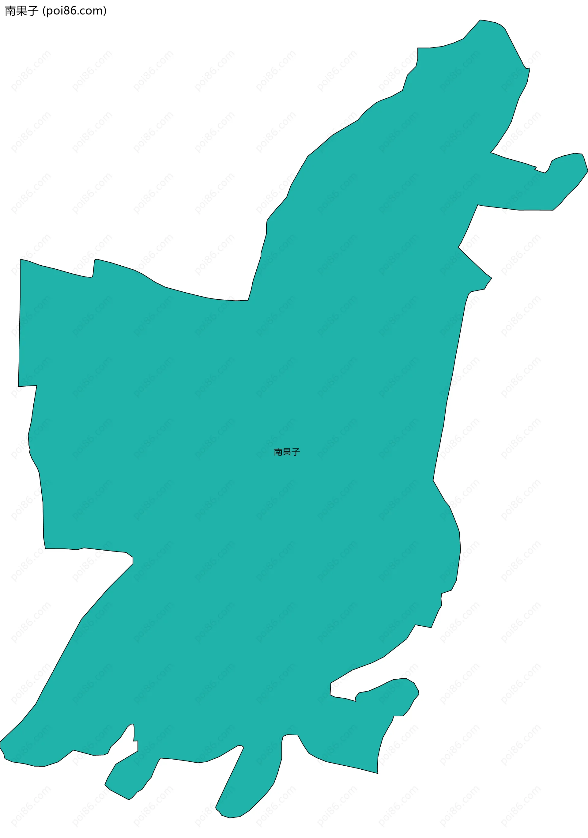 南果子边界地图