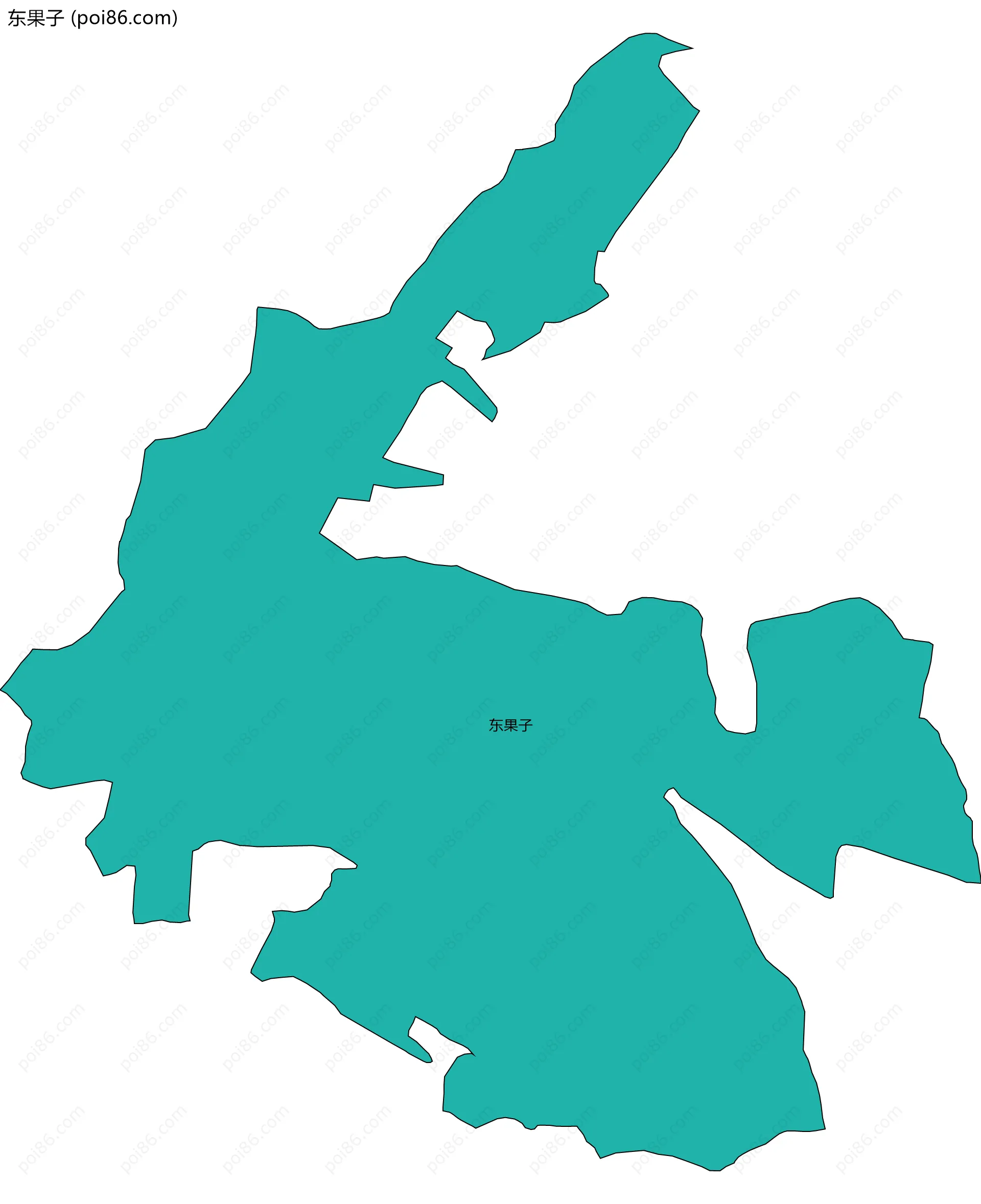 东果子边界地图